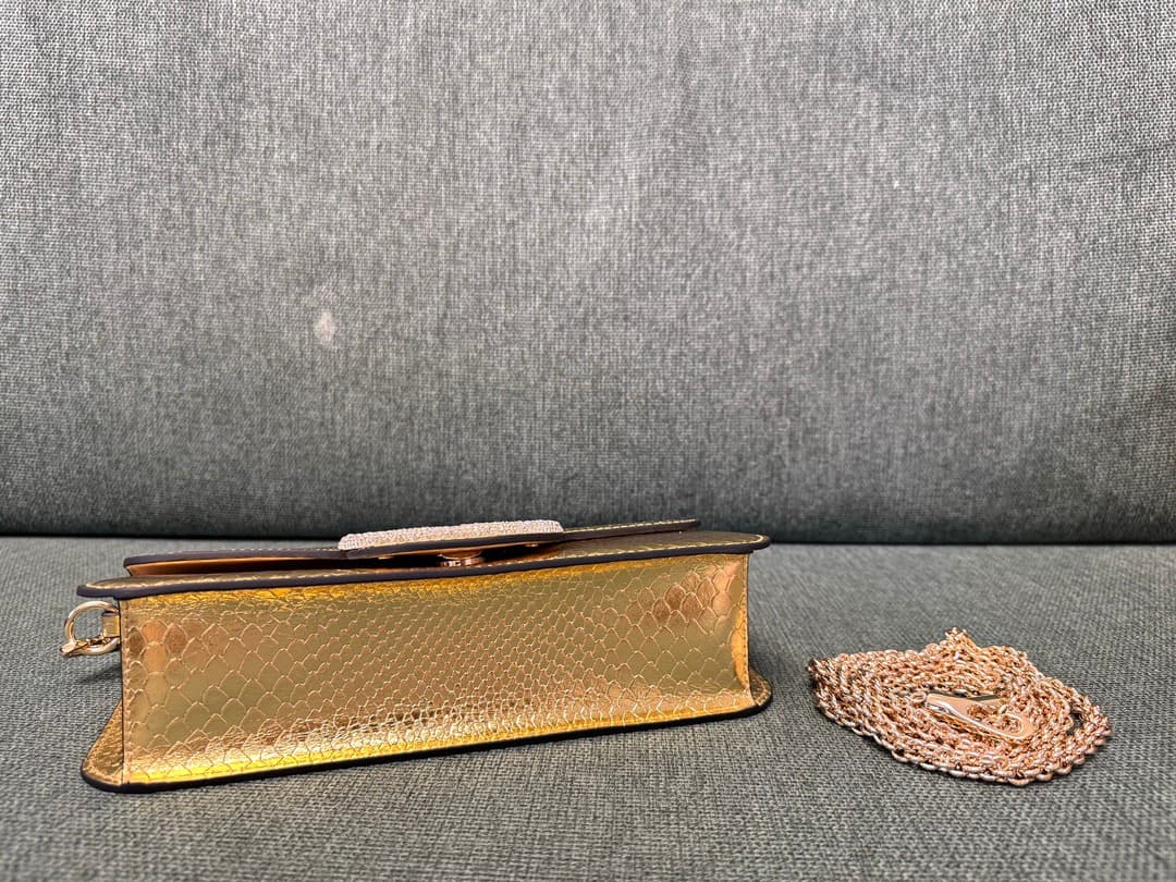Valentino Garavani MINILOC small shoulder bag 1133S Calfskin Gold High