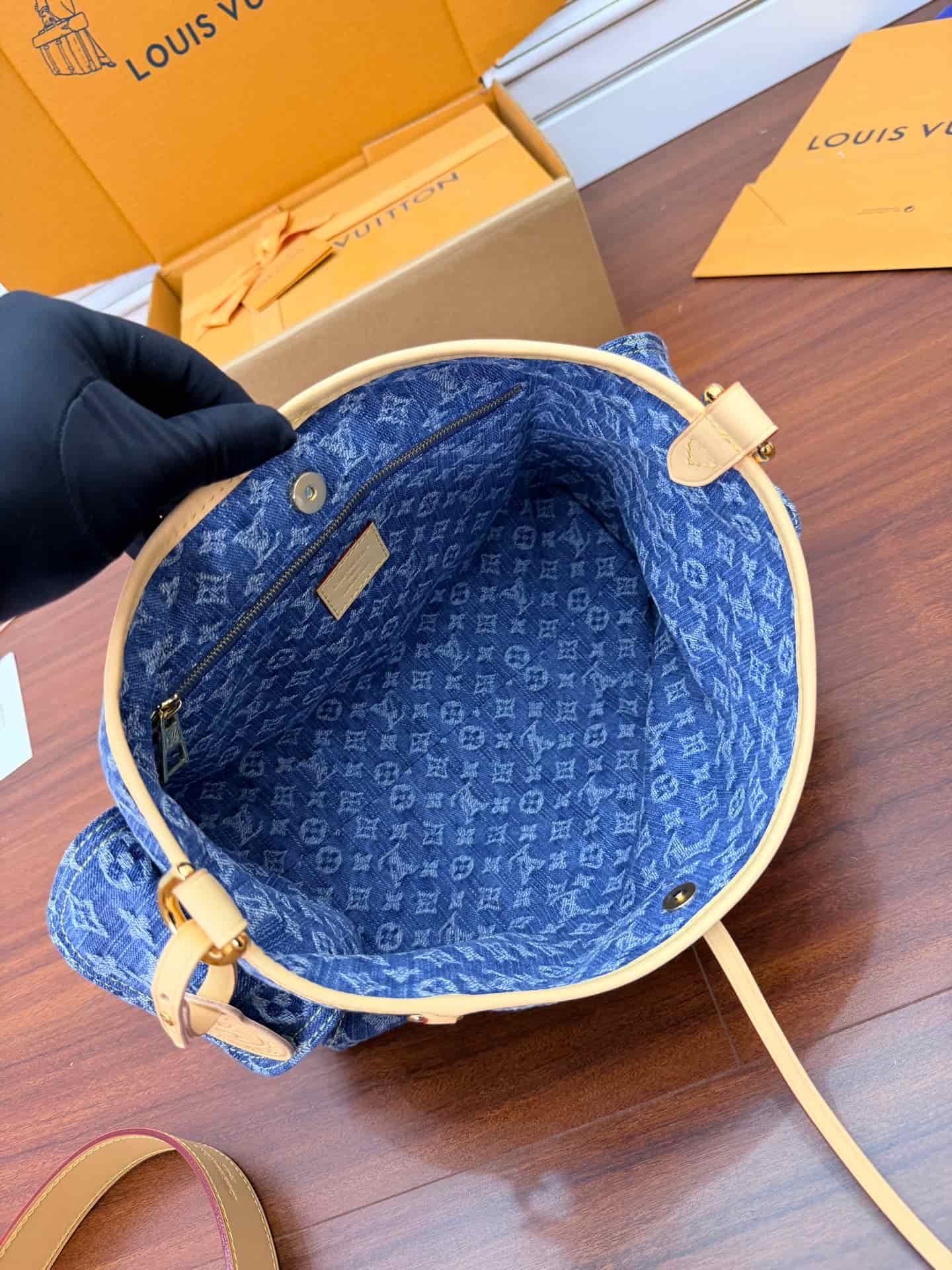 Louis Vuitton Carryall Cargo PM Blue Denim M28287 TOP