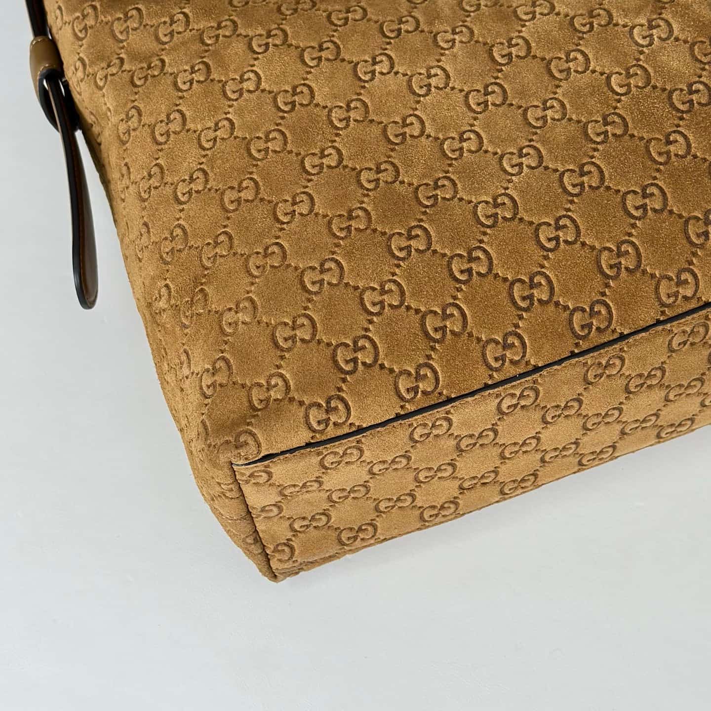 Gucci Beatrix large tote bag 850546 Brown GG Suede High