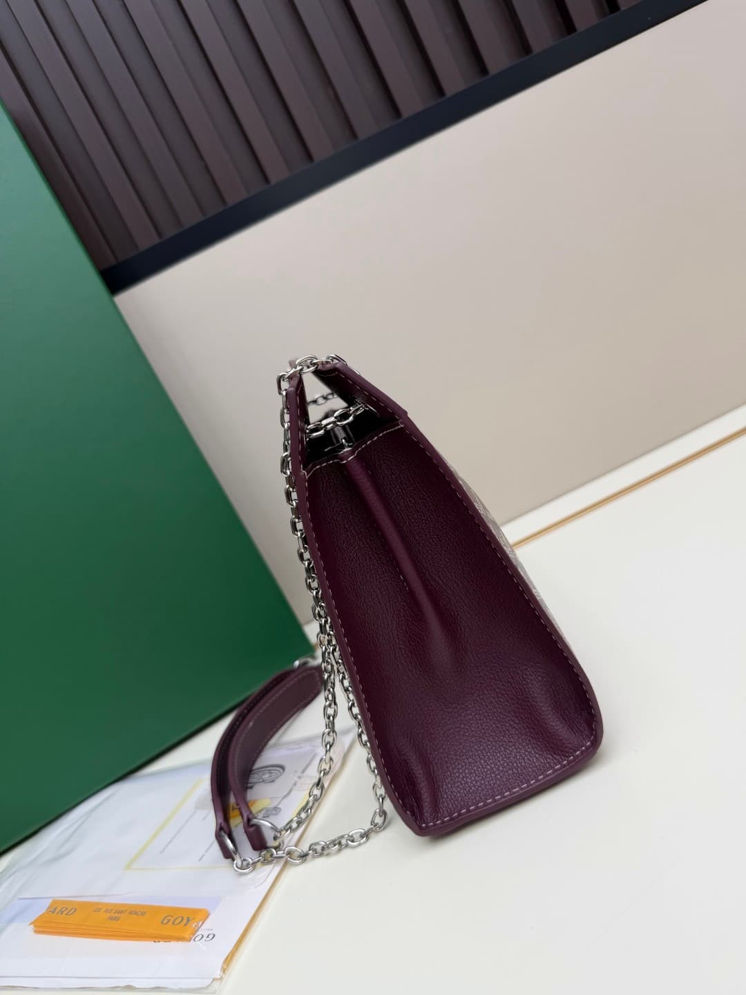 Goyard Rouette Structure bag in Brugandy Goyardine Canvas High