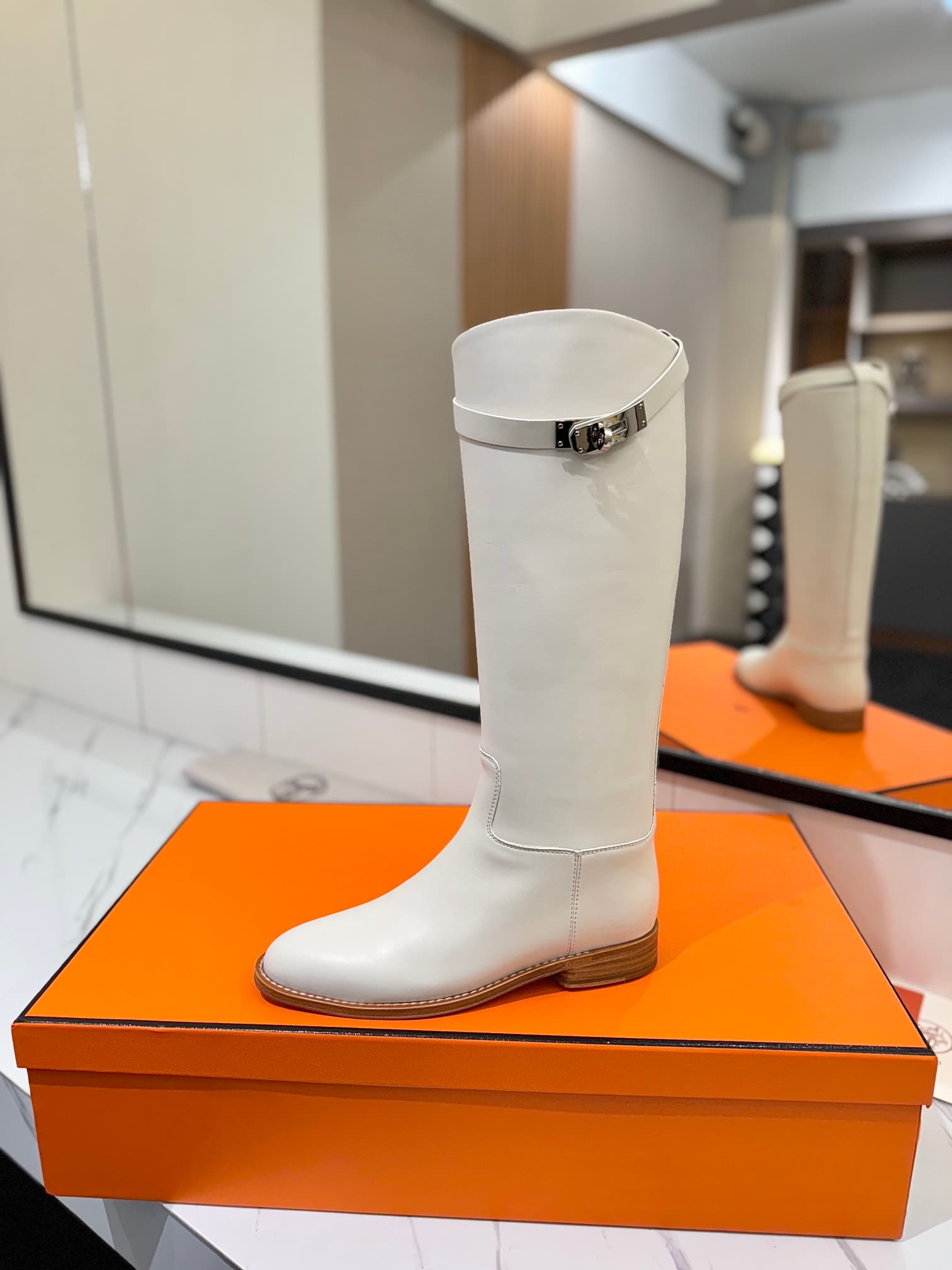 Hermes Kelly Jumping Boots Shoes Women