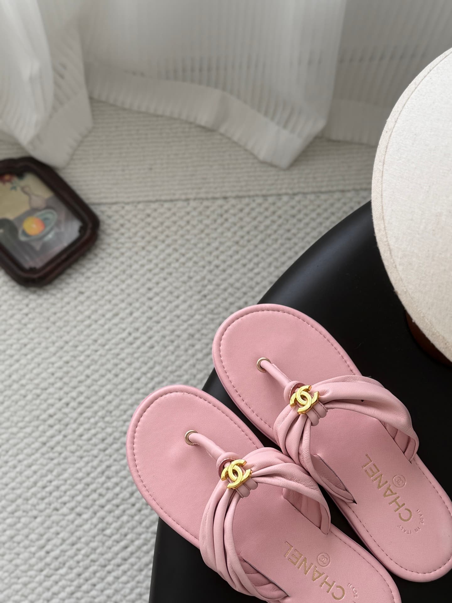 Chanel Coco Beach thong sandals