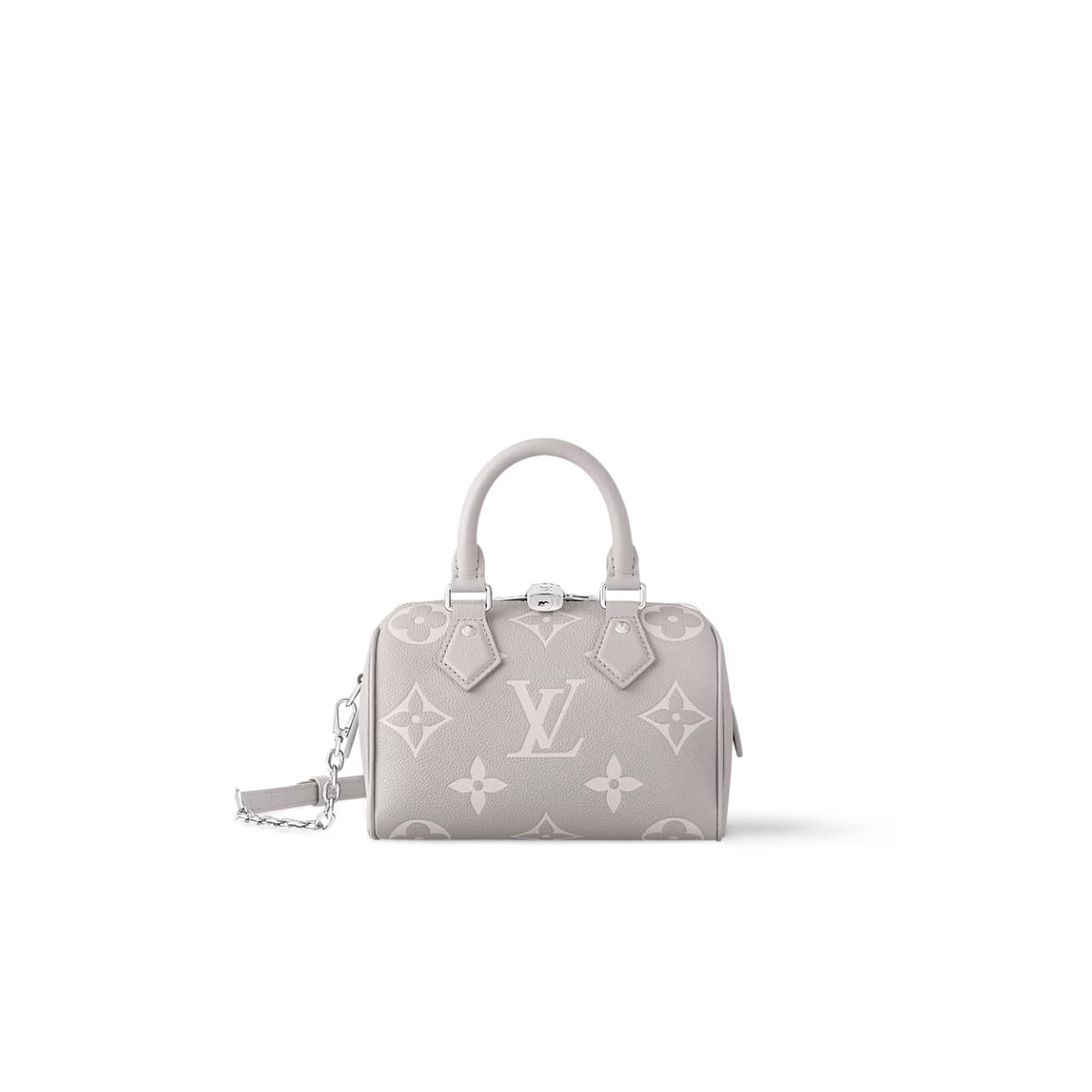 Louis Vuitton Speedy Bandoulière 20 Bicolor Monogram Empreinte Leather M14207 Gray/Quartz TOP