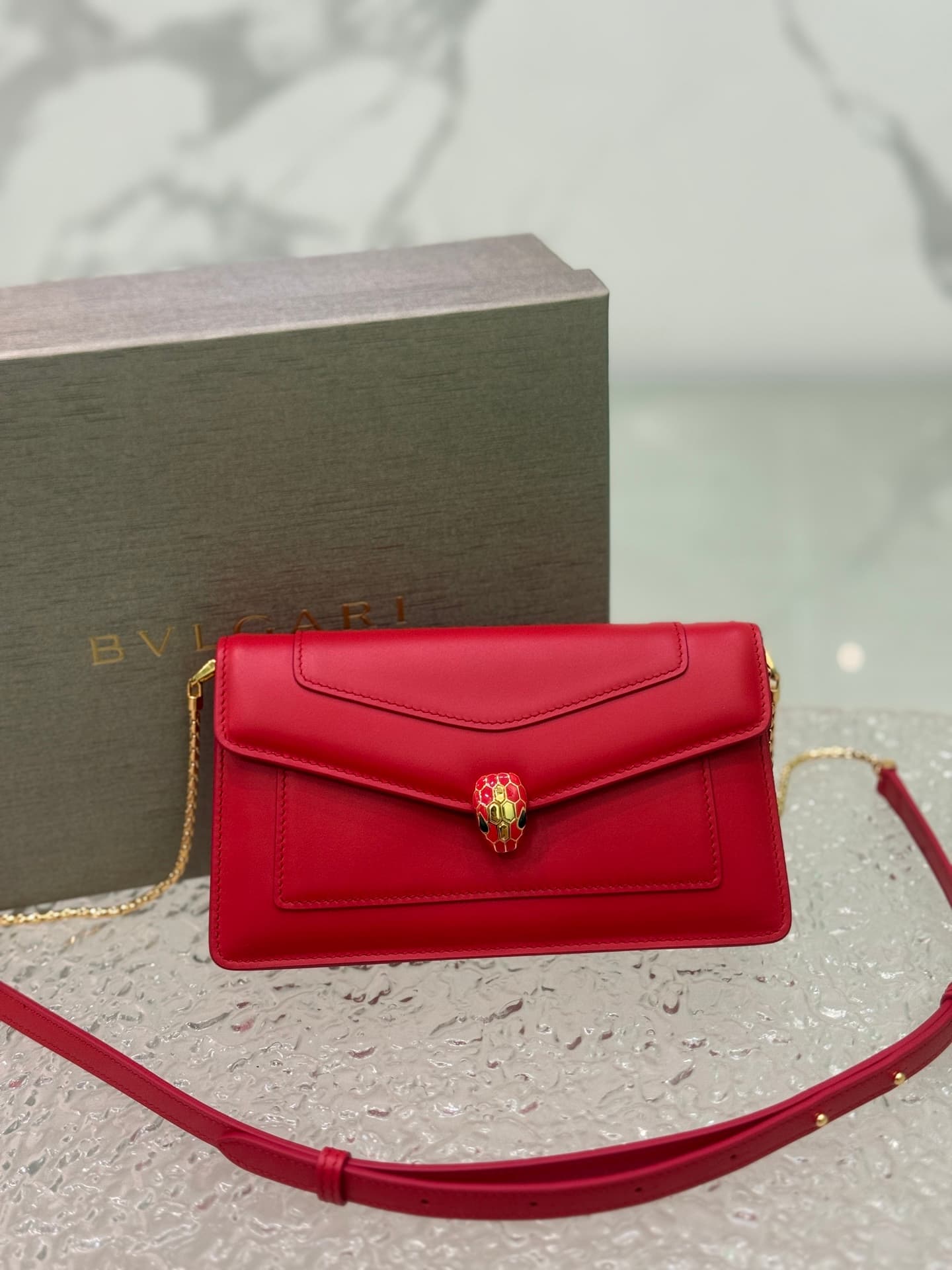 Bvlgari Serpenti Forever shoulder bag 294650 red High