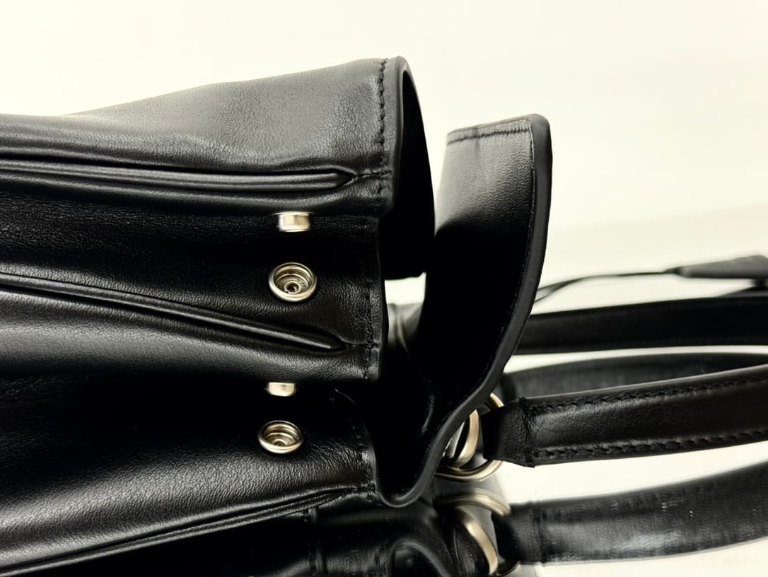 Balenciaga Rodeo Small Bag in Black Leather With Silver-Tone Metal TOP