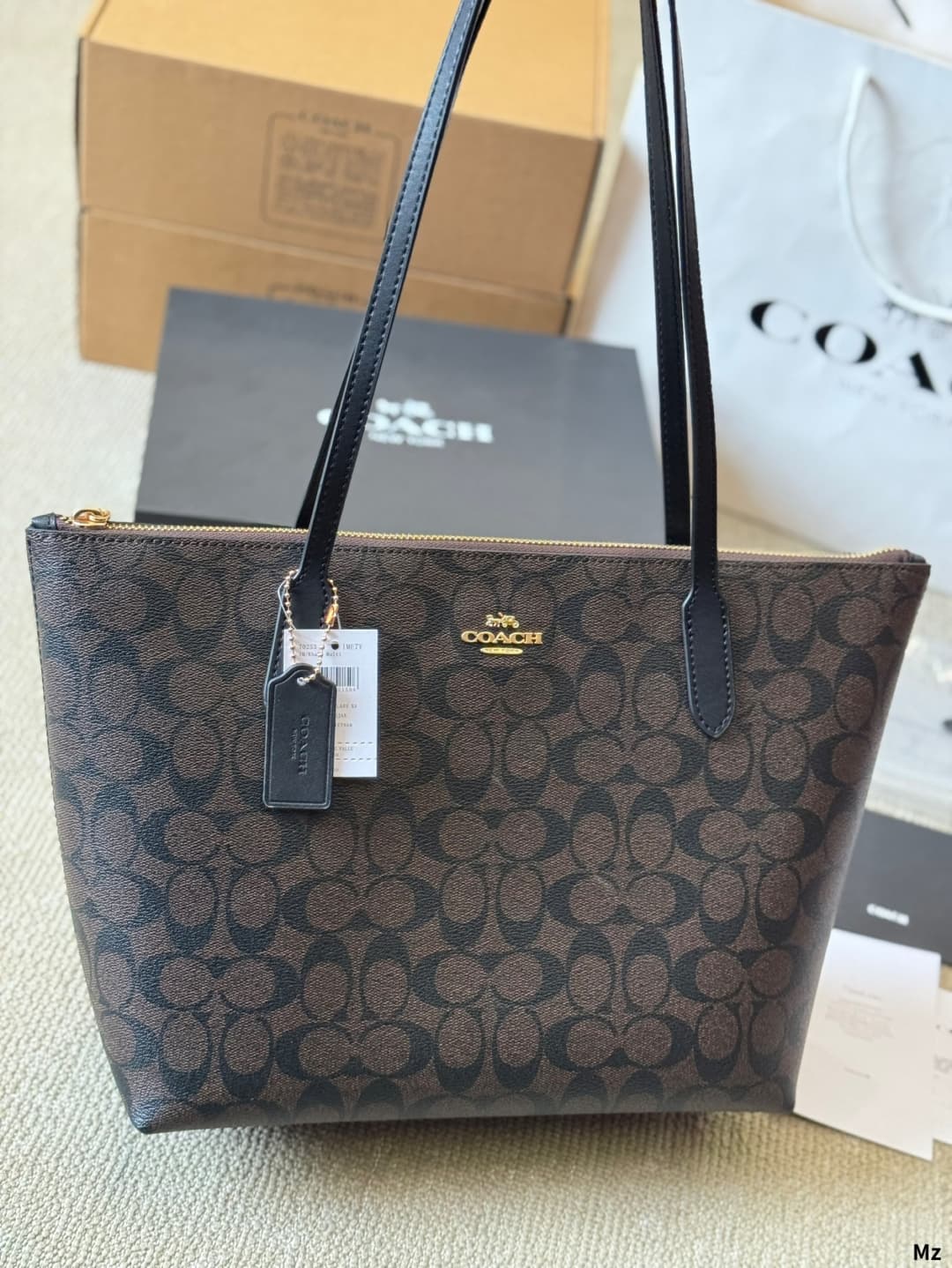 Coach Fiona Zip Tote Bag In Signature Canvas