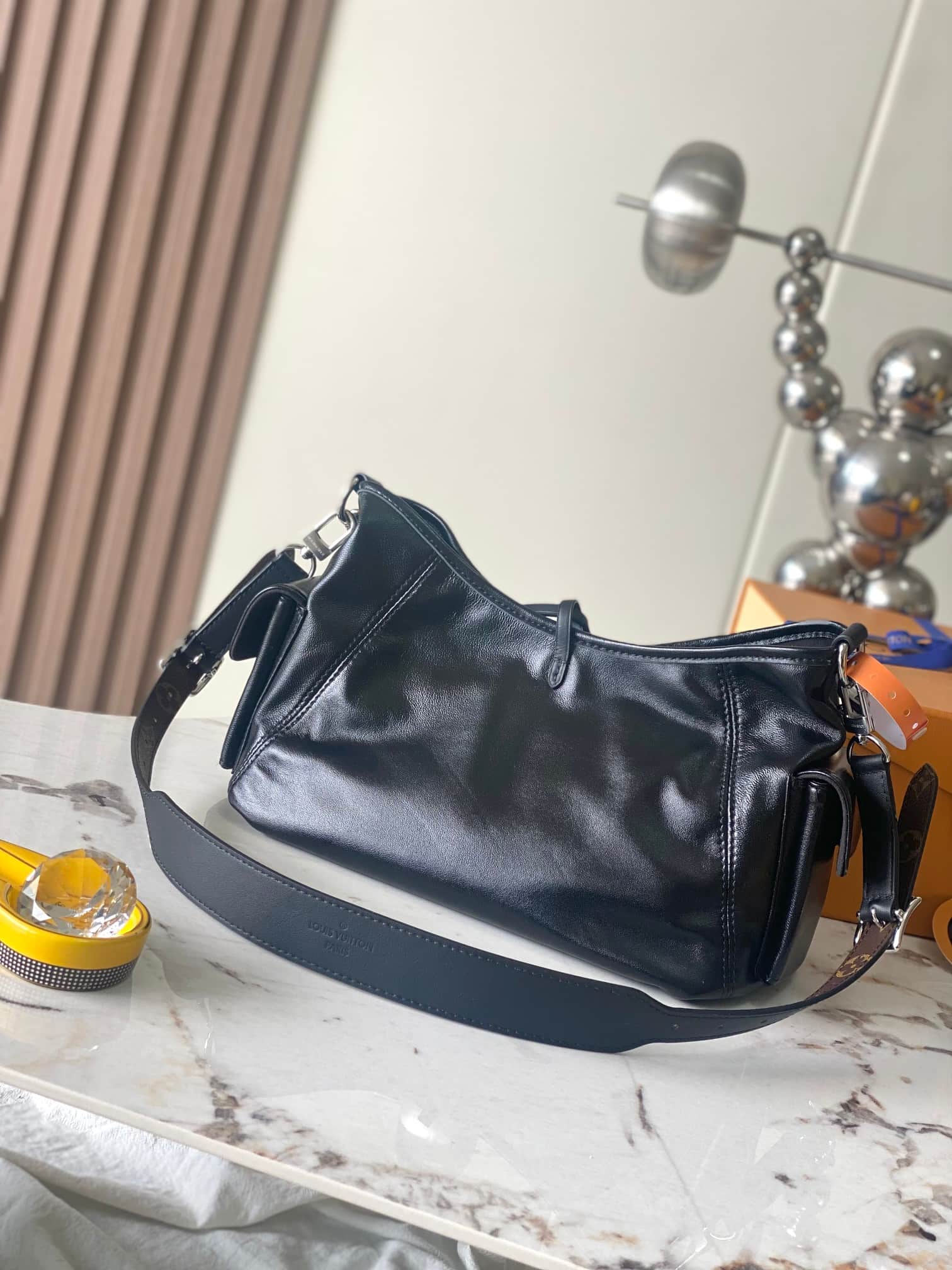 Louis Vuitton CarryAll Cargo Vibe PM Black Lambskin M24861 TOP