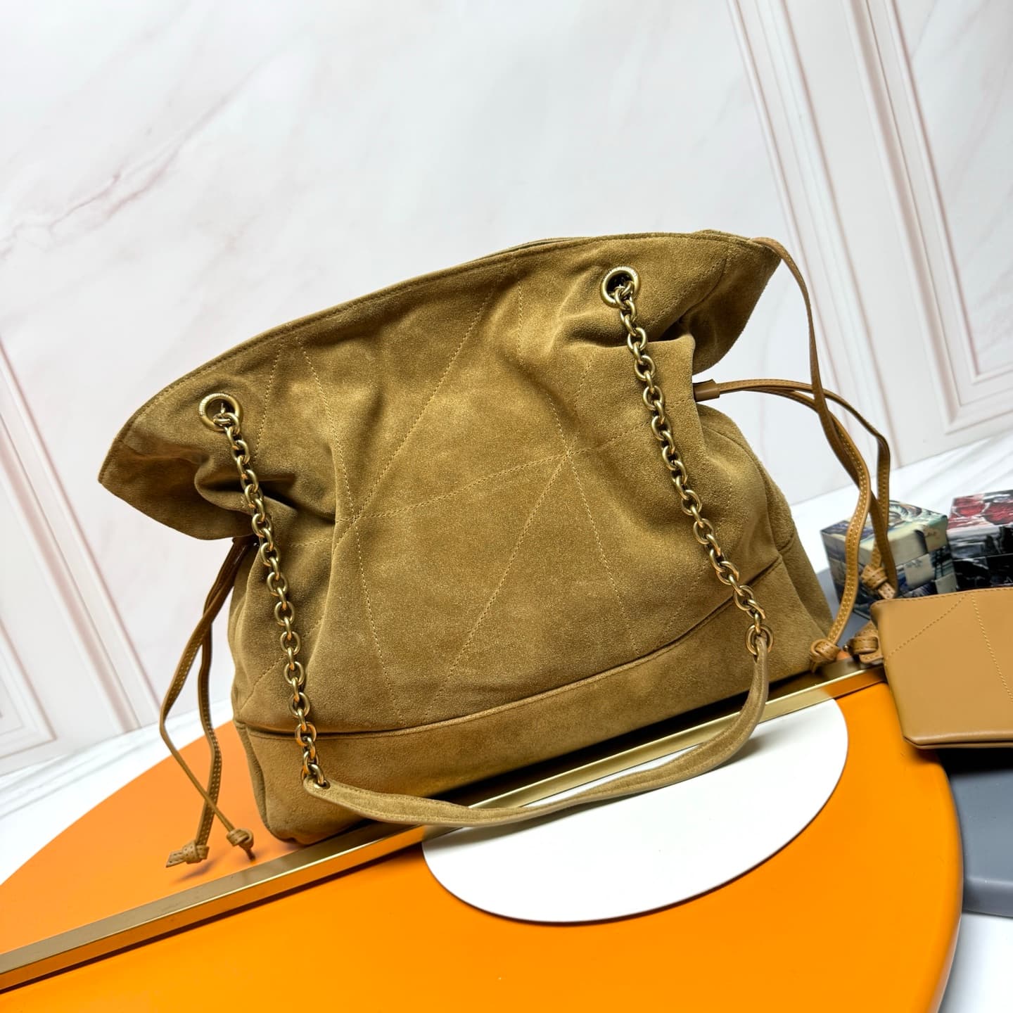 JAMIE SHOPPING in suede 809824 GOLDEN LEAF High