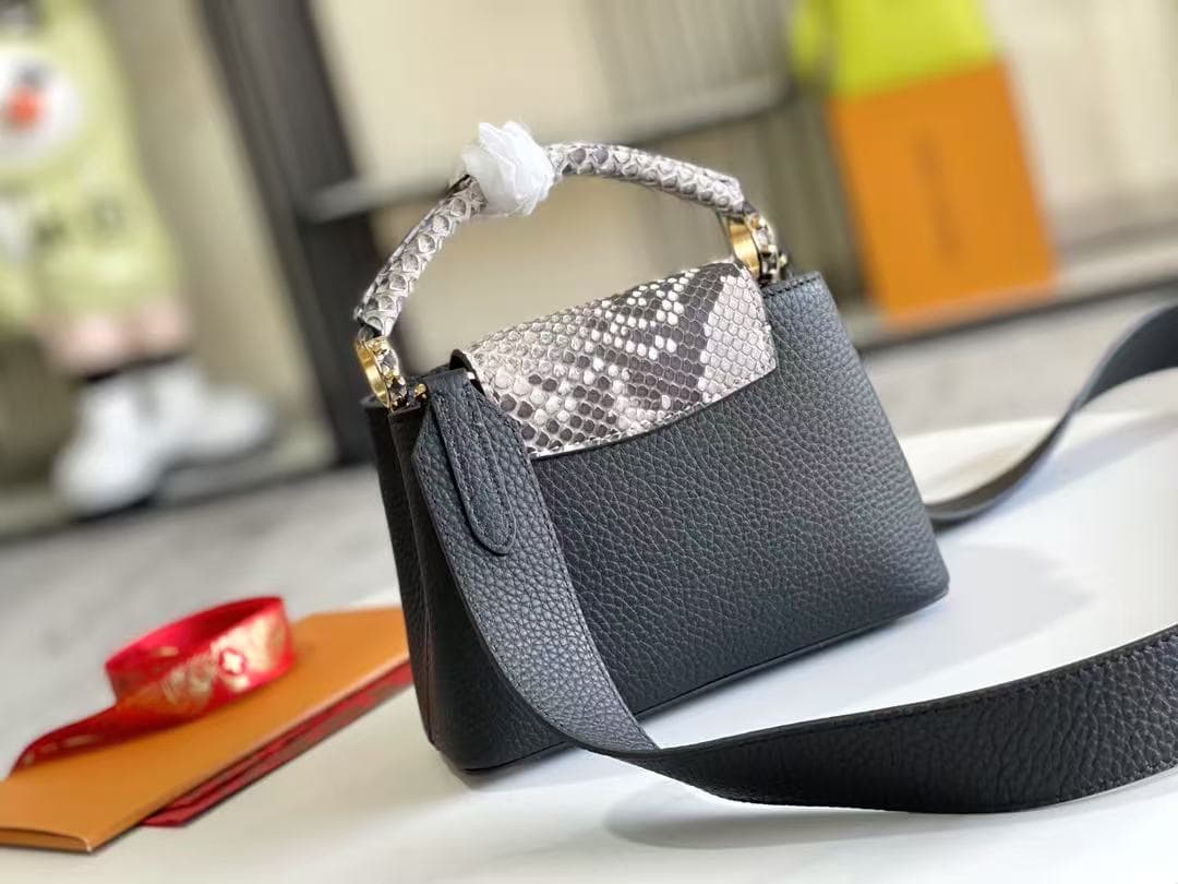 Louis Vuitton CAPUCINES Mini Taurillon Black M95509 Top