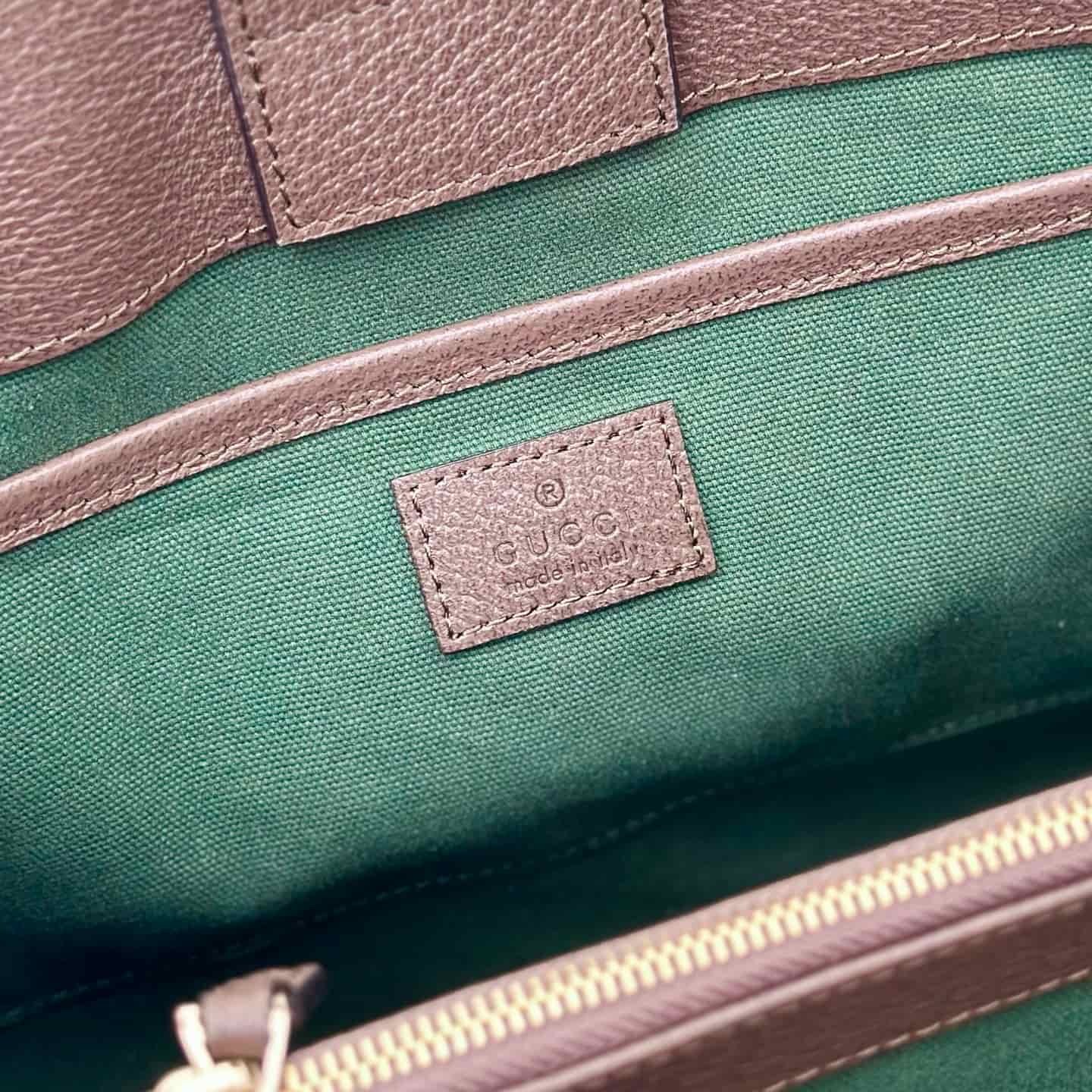 Gucci Ophidia medium tote bag Beige and dark brown GG Monogram 836839 High