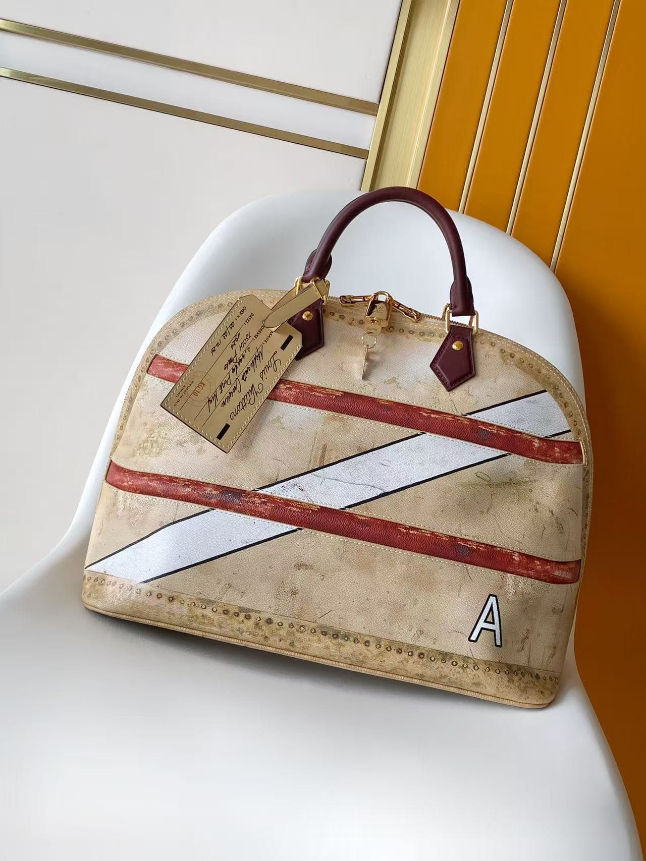 Louis Vuitton Alma GM Beige Coated canvas M28144 High
