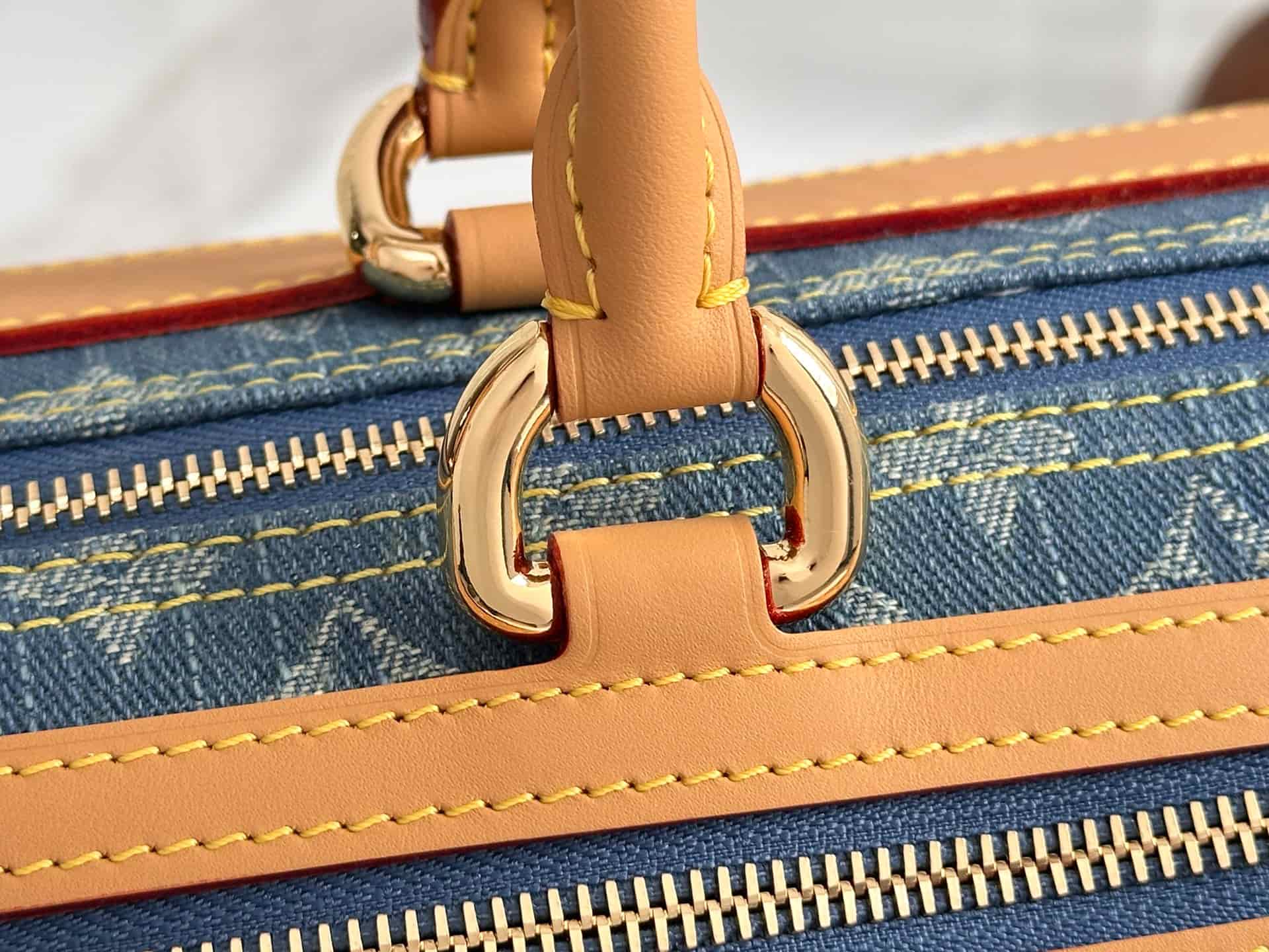 Louis Vuitton Neo Speedy Handbag in Blue Denim M95215 High