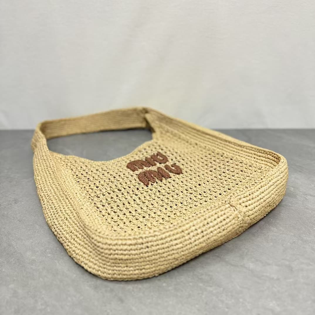 Miu Miu Woven fabric hobo bag High