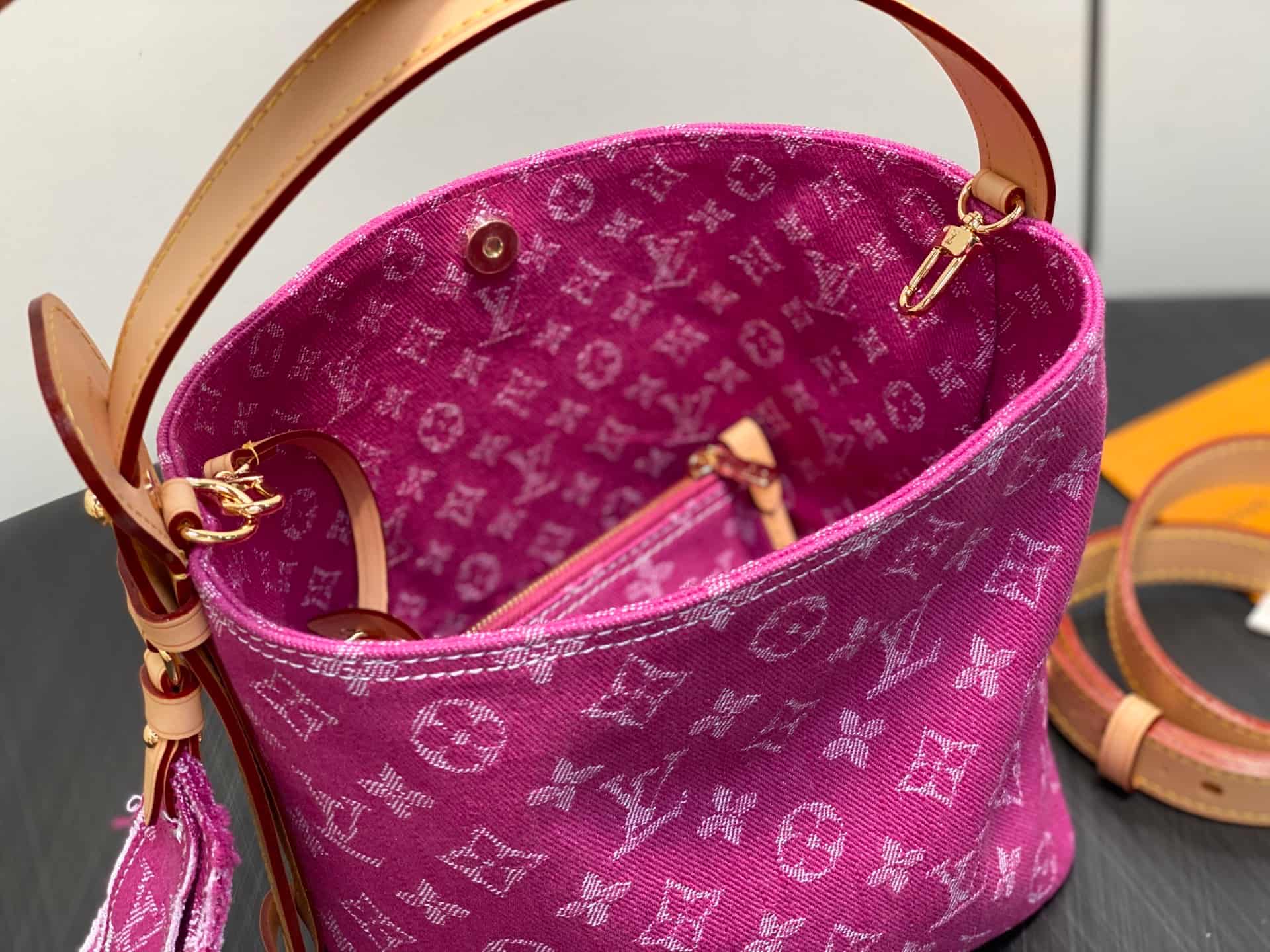 Louis Vuitton All In BB Monogram Fuchsia Denim M27626 High