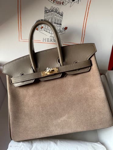 Hermes Birkin 25/30/35cm Bag Suede and Swift Leather WAX High Customizing Style