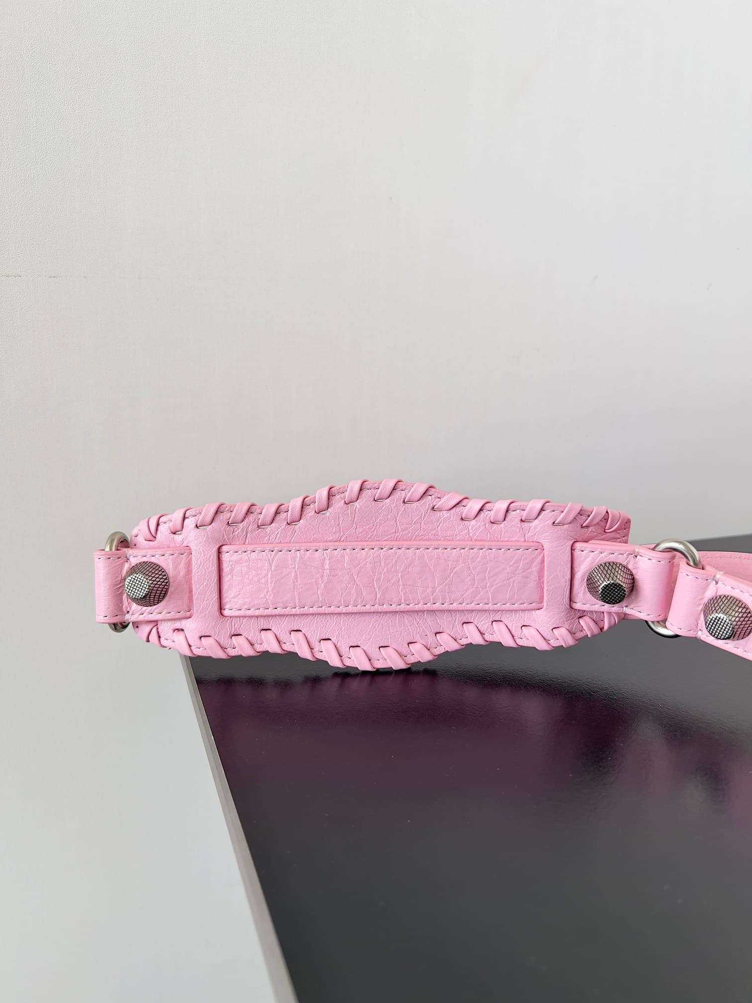 Balenciaga Small Neo Cagole City bag in Pink lambskin leather High