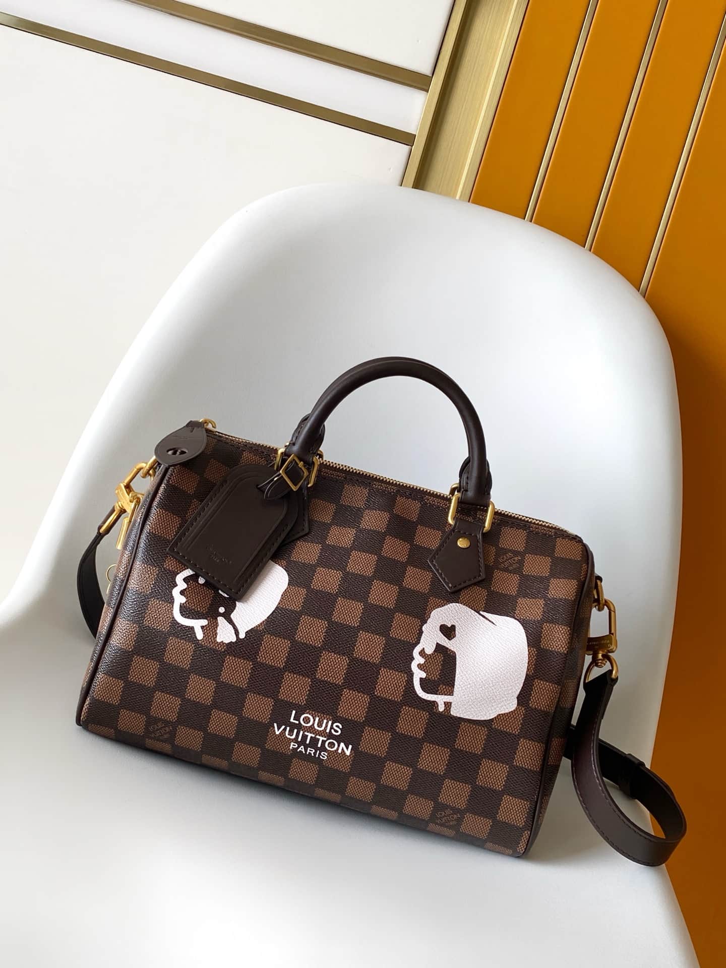 Louis Vuitton Speedy 25 Bandoulière Brown Damier Phriendship coated canvas N40772 High