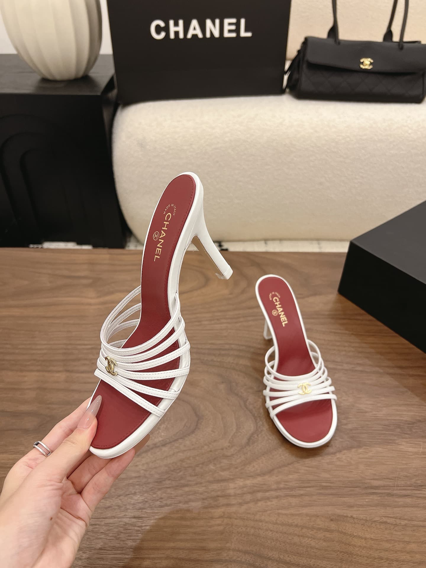 Chanel Heeled Sandal Shoes Women