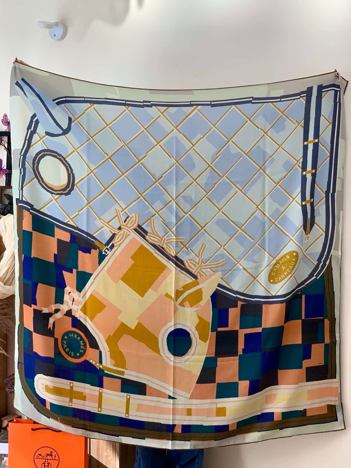 Hermes Camails Carreaux scarf
