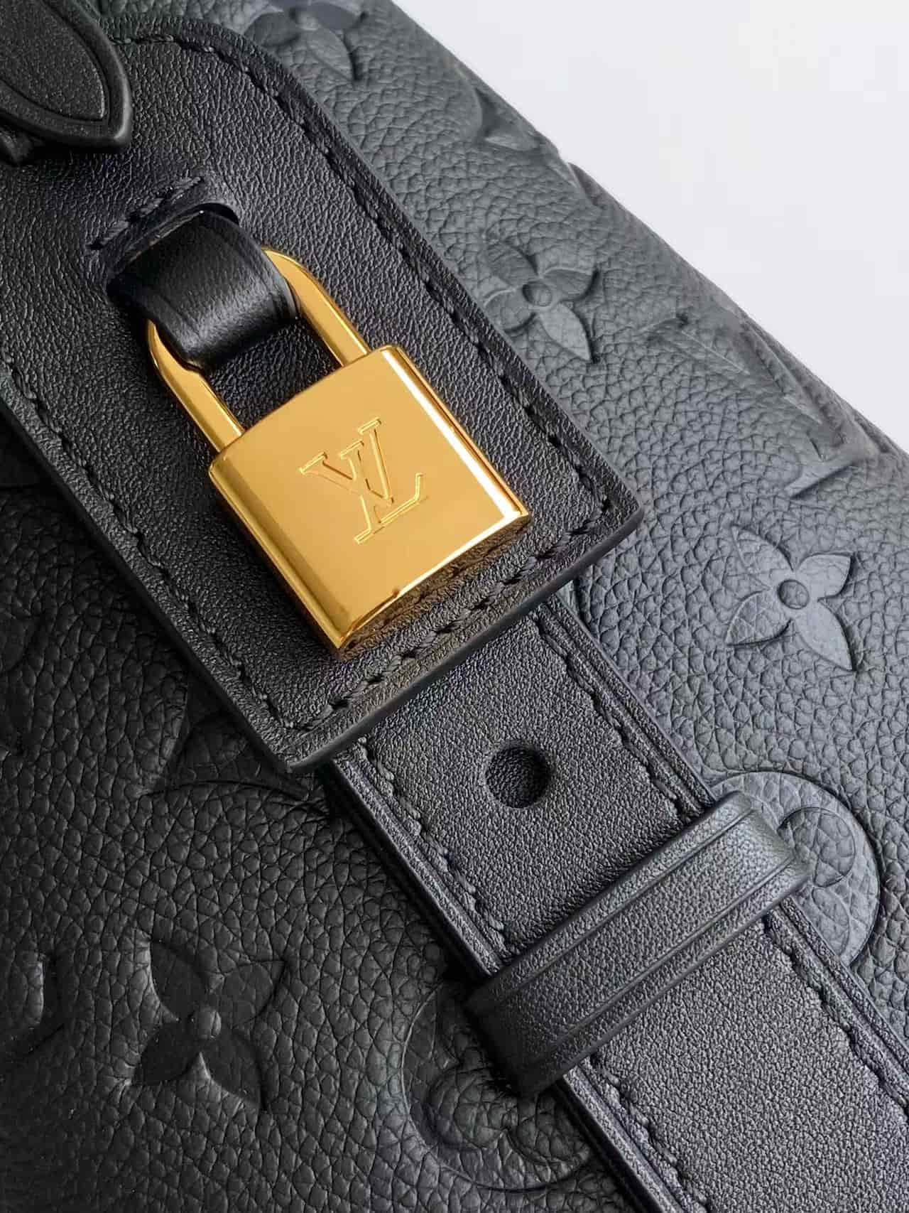 Louis Vuitton All In MM Black Embossed grained cowhide leather M29090 High