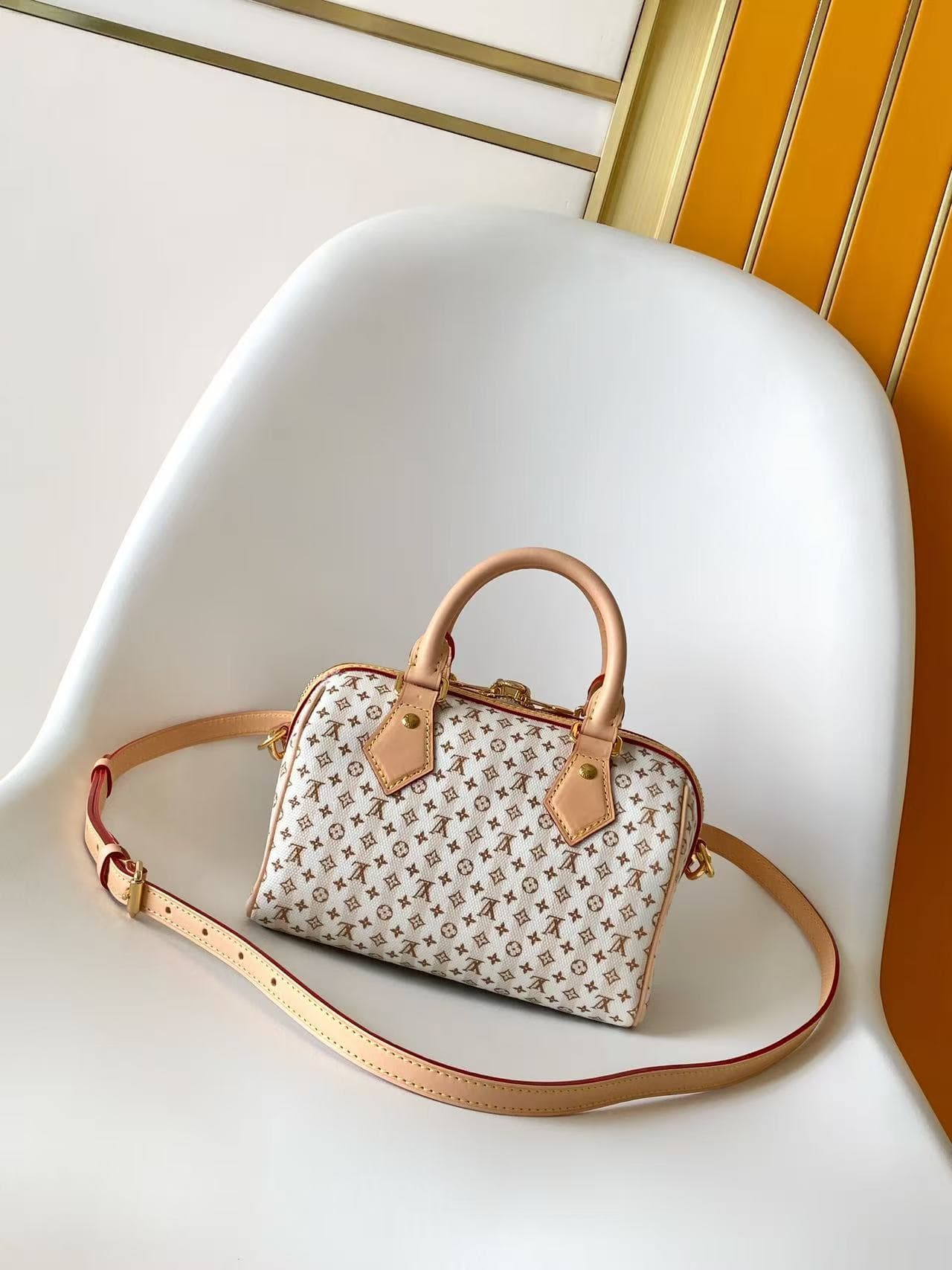 Louis Vuitton Speedy Bandoulière 20 Nude Rose Monogram Coated canvas M29459 High