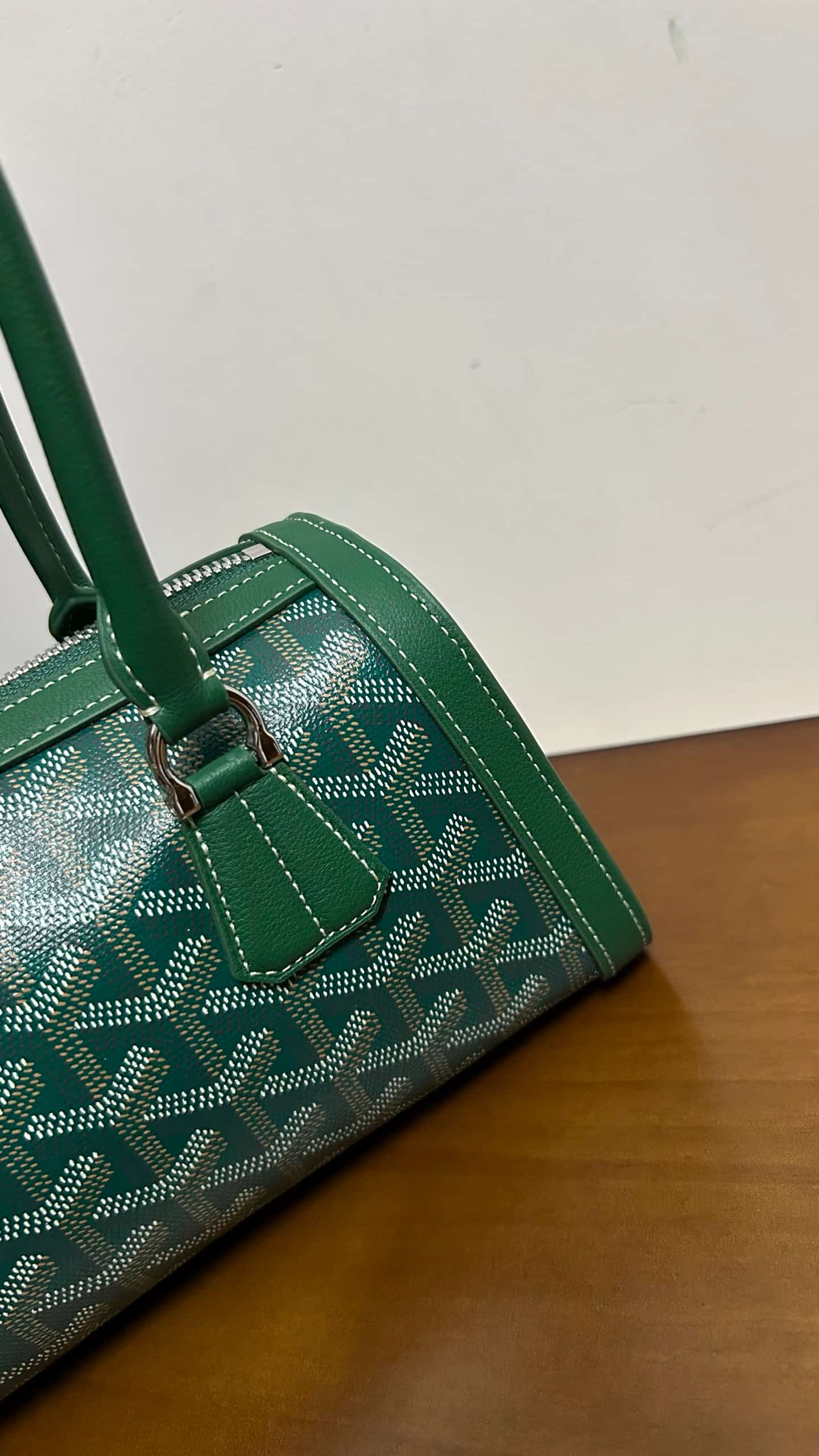 Goyard Bonbonnière Green Goyardine Coated Canvas High