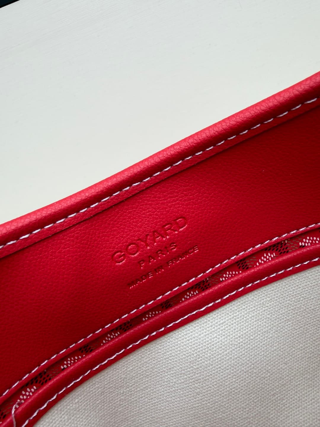 Goyard Musette PM bag in red Goyardine canvas Mid