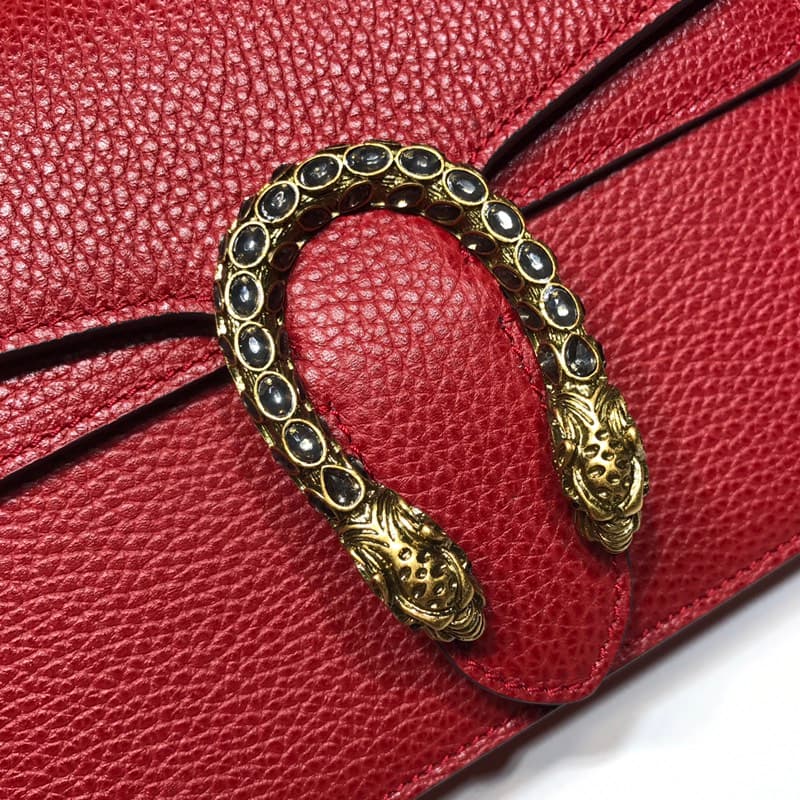 Dionysus Leather mini Bag 421970 Red High