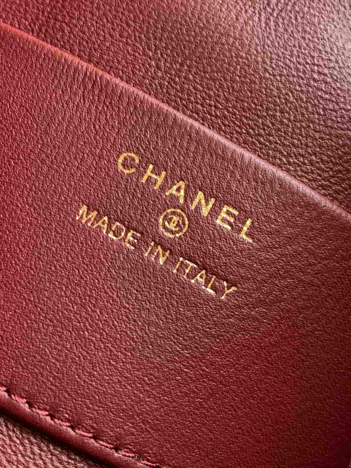 Chanel Clutch with Leather Strap Quilted Leather & Gold-tone Metal AP5227 Brown A