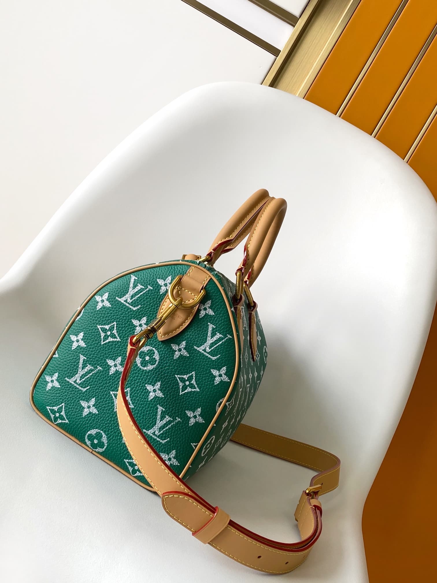Louis Vuitton Speedy P9 Bandoulière 25 Green Soft calfskin M24423 High