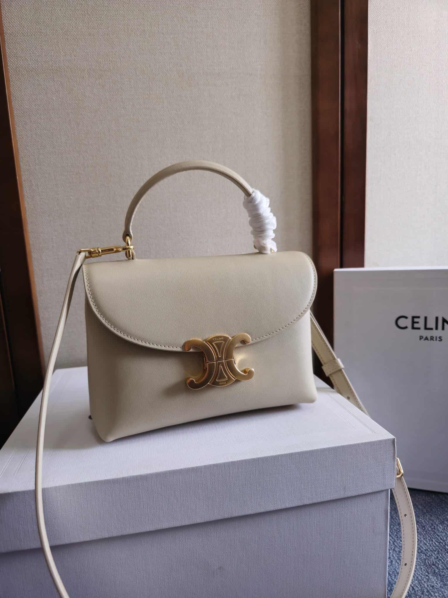 Celine Mini Nino bag in Beige Supple Calfskin High