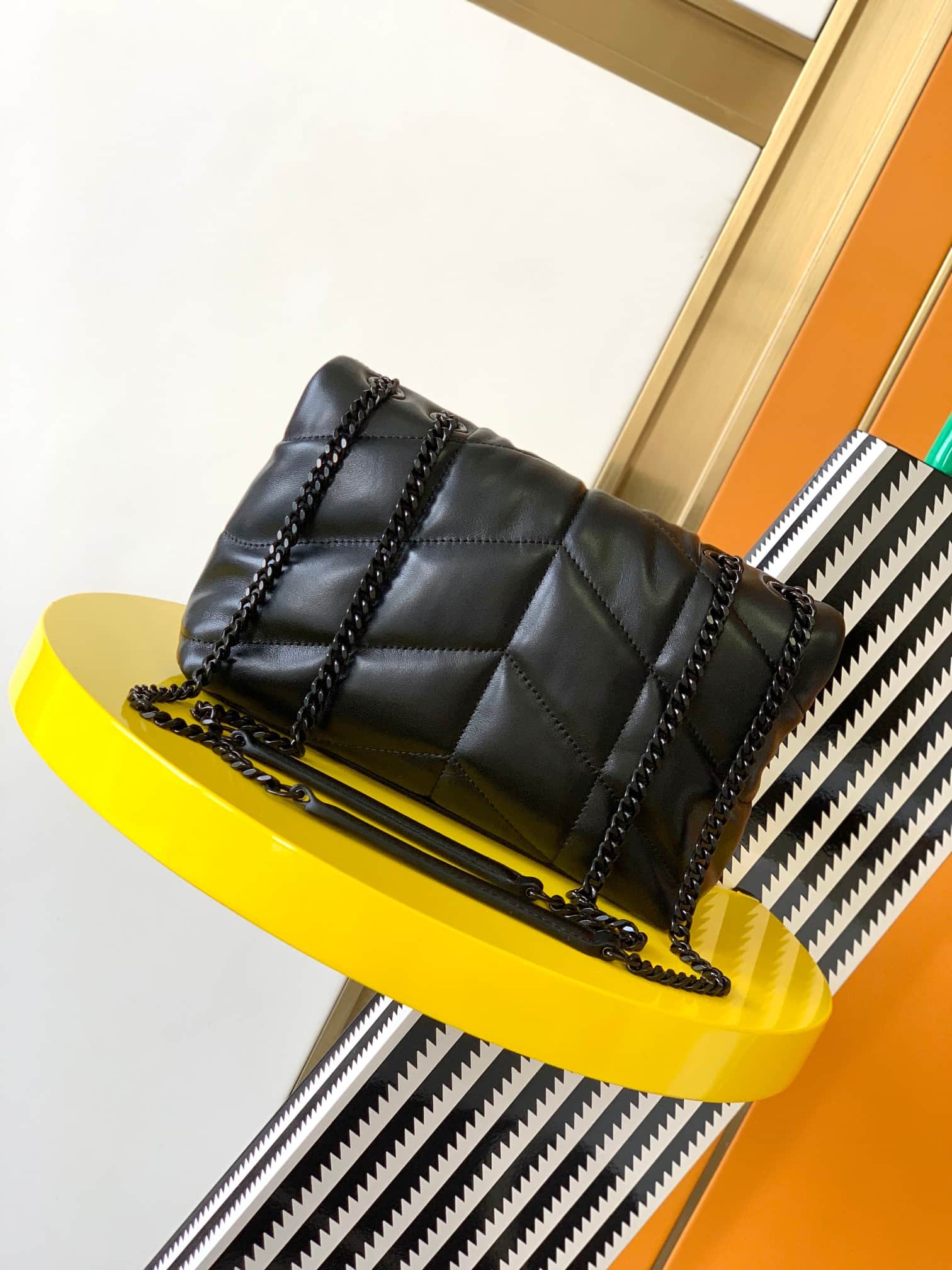 Saint Laurent Loulou Puffer bag in black lambskin 759337 High