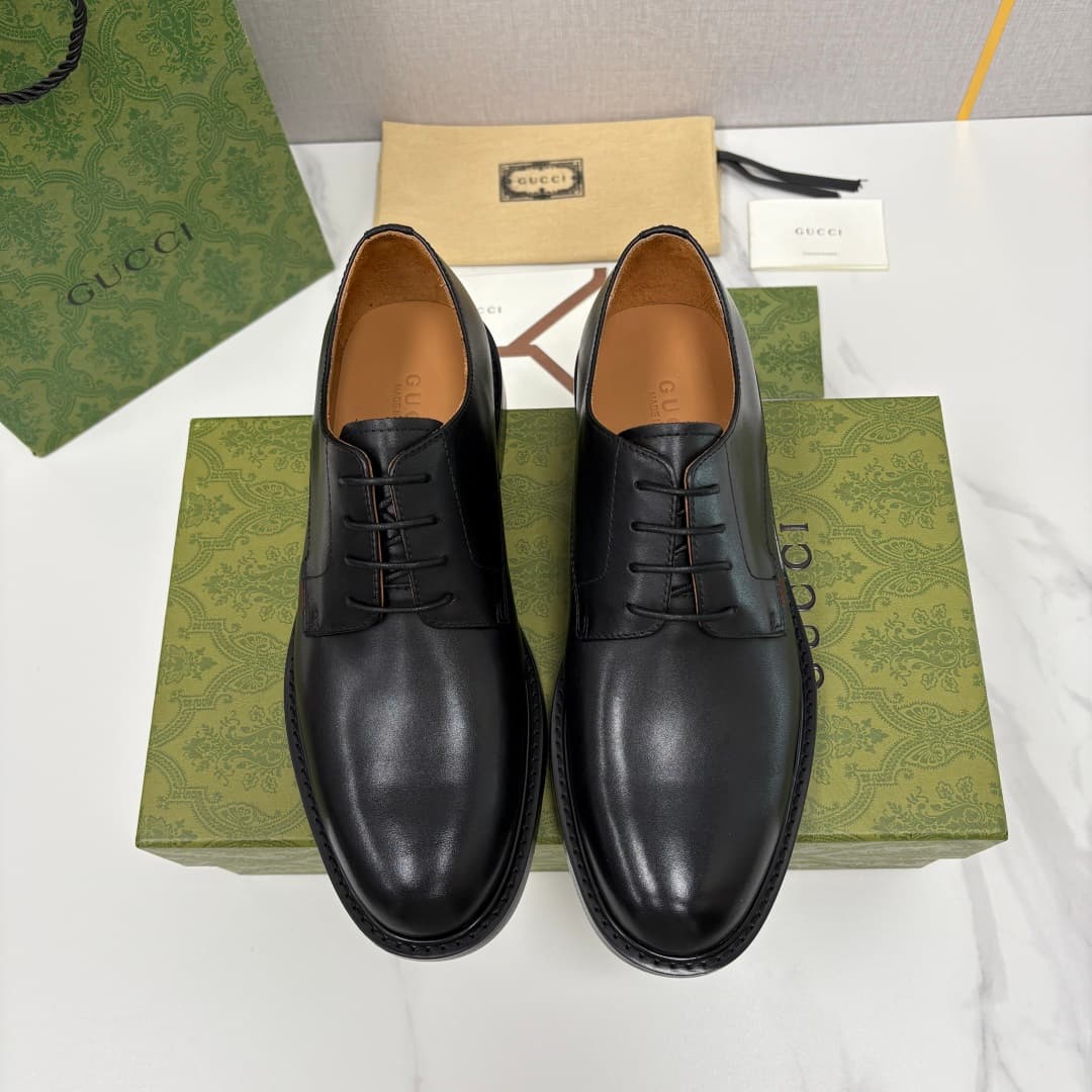 Gucci Loafer With Horsebit Formal Leather Derby Shoes Men