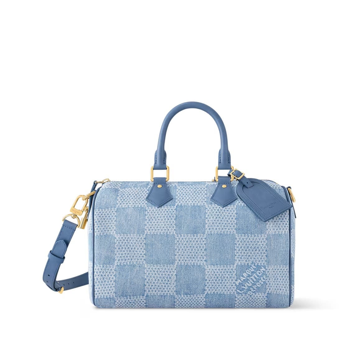 Louis Vuitton Speedy 30 Bandoulière Damier Denim Blue N00203 TOP