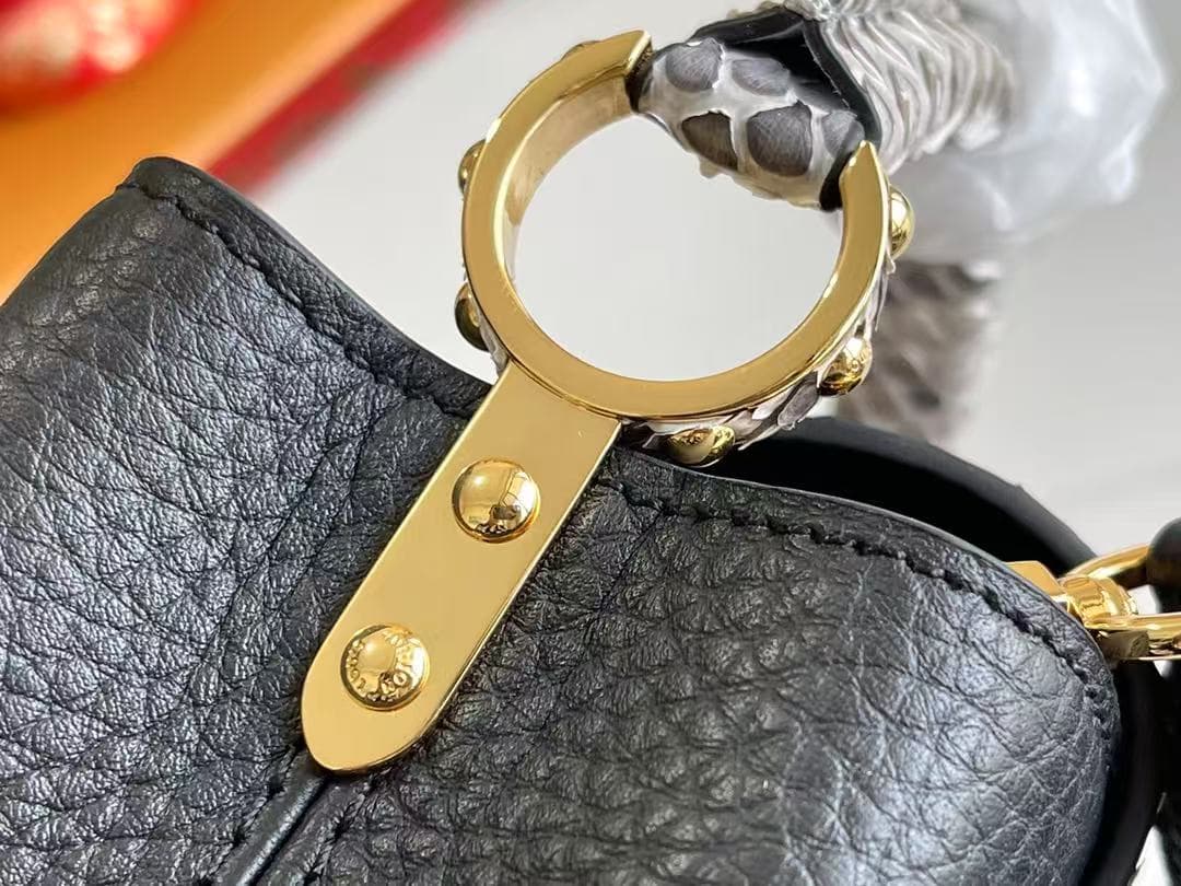 Louis Vuitton CAPUCINES Mini Taurillon Black M95509 Top