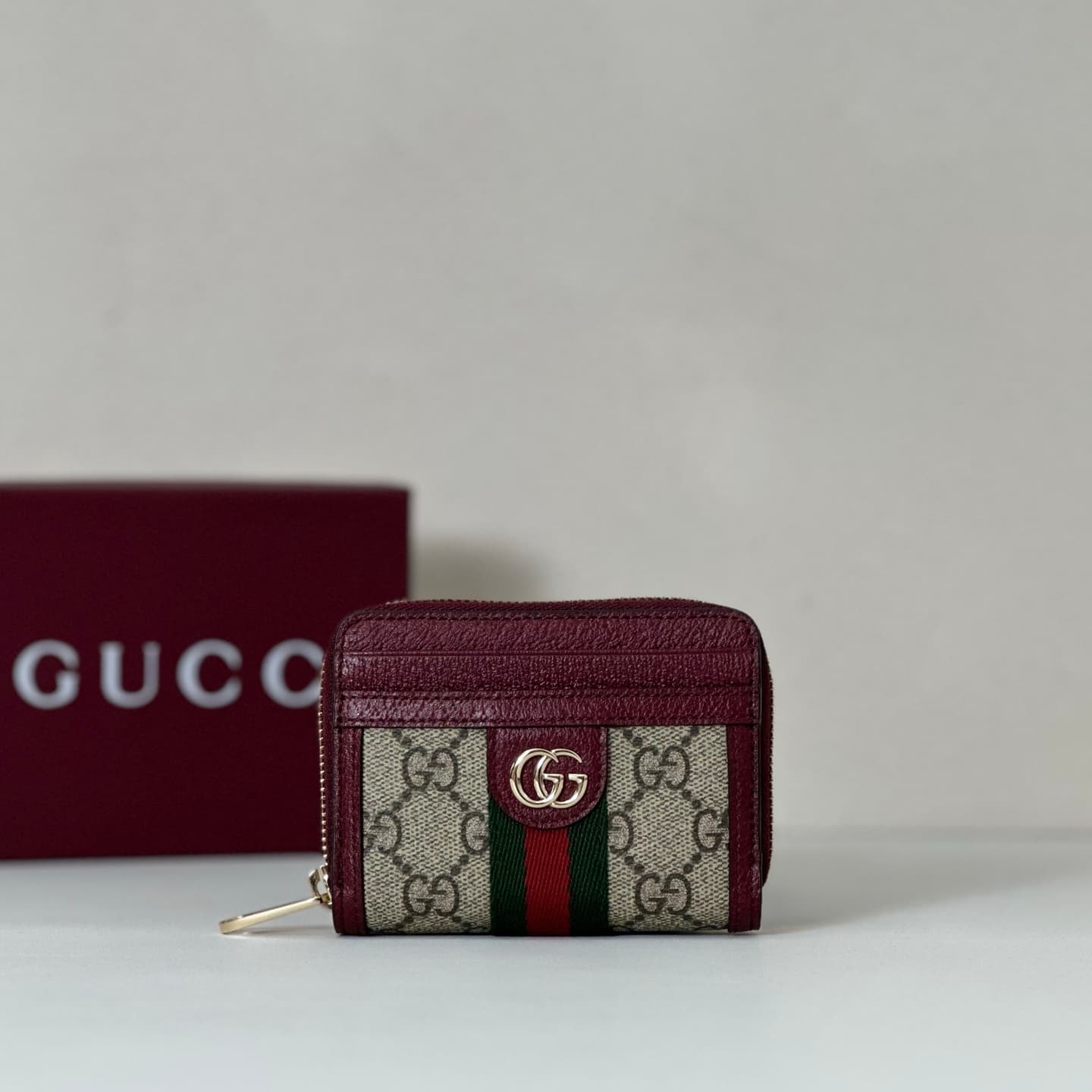Gucci Ophidia coin zip wallet  Burgundy 838489 High