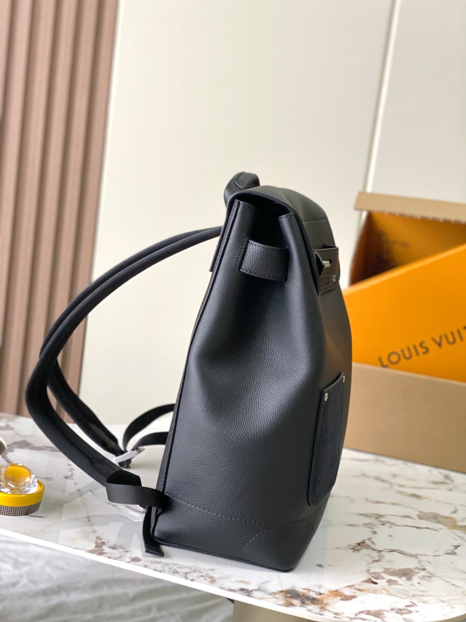 Louis Vuitton Steamer Backpack Black Touch calfskin leather M27063 TOP