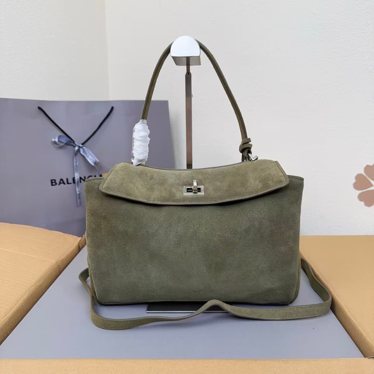 Balenciaga Small Women's Rodeo Suede Handbag 7897792 High