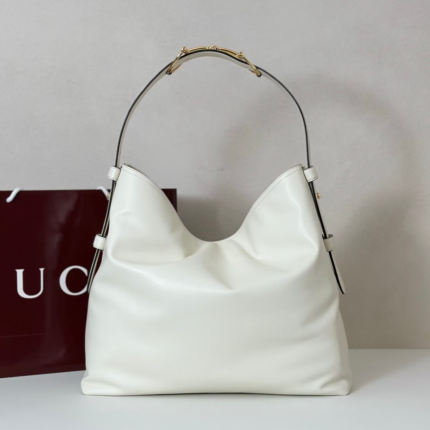 Gucci Beatrix large tote bag 850546 white leather High
