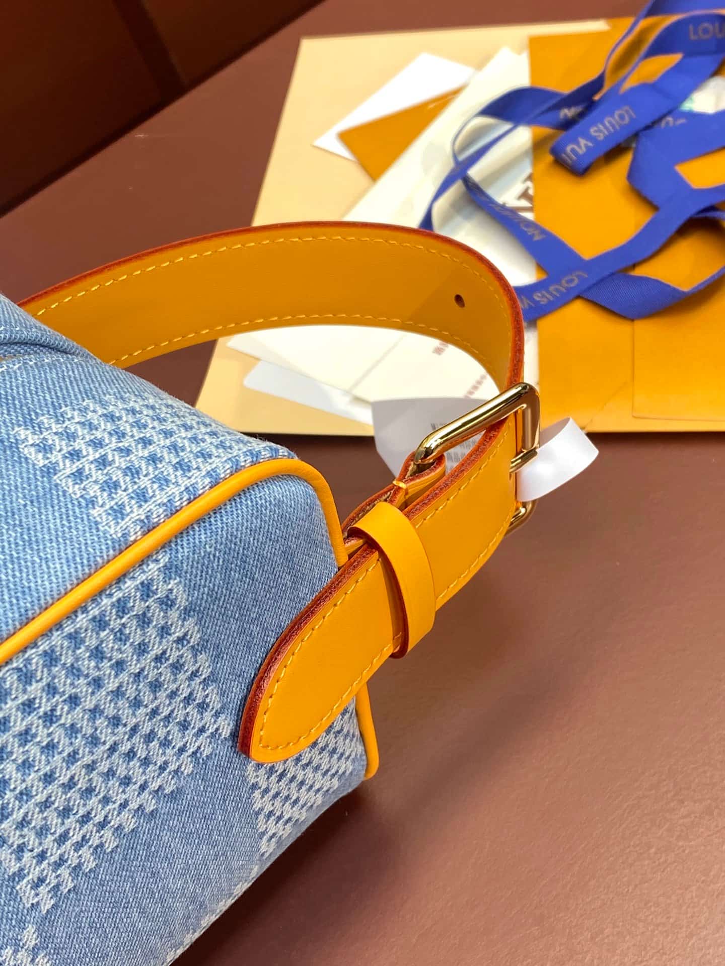 Louis Vuitton Locker Dopp Kit Monogram Eclipse coated denim M83112 High