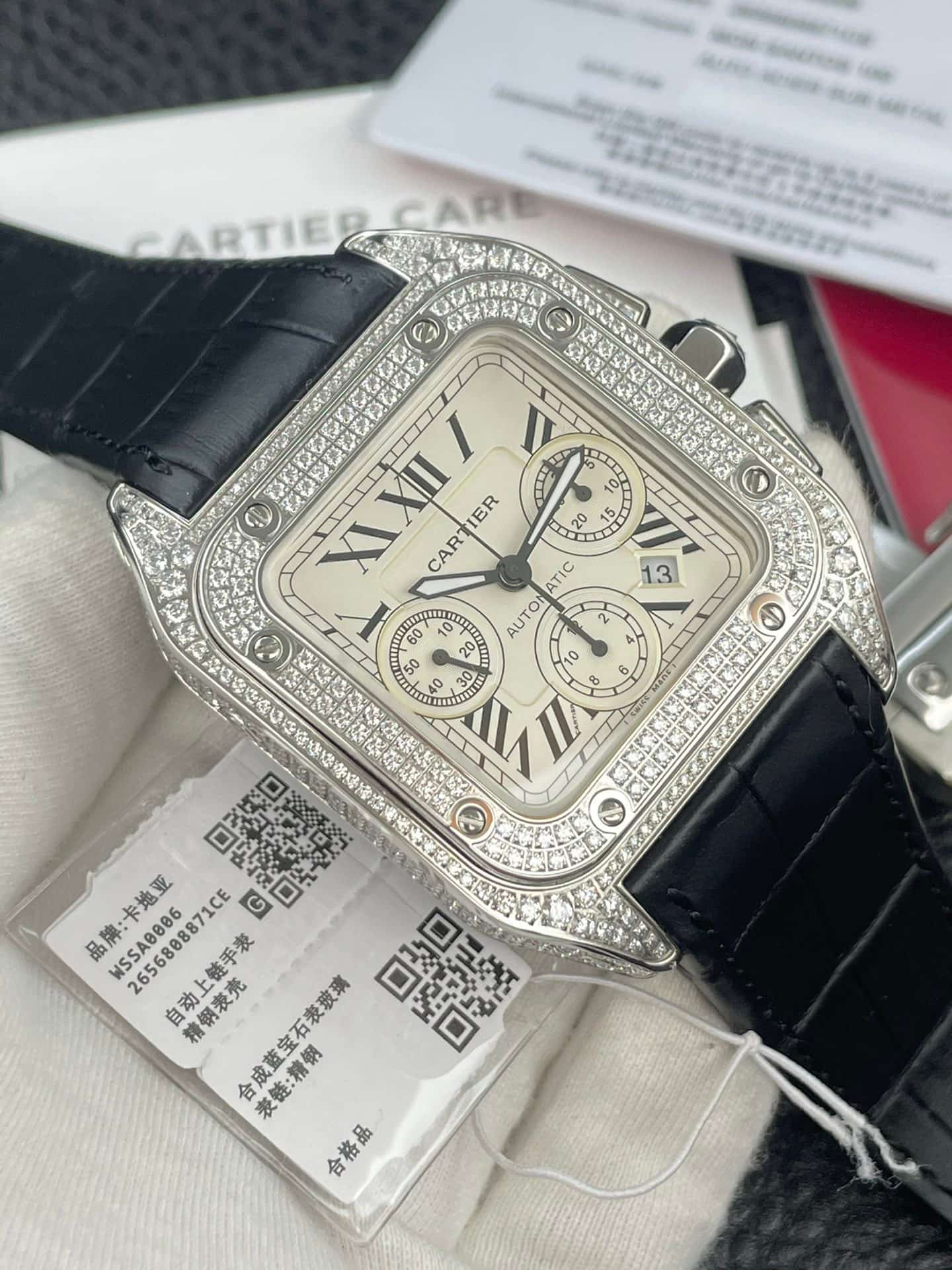 Cartier Santos 100 XL Chronograph Automatic Watch TOP