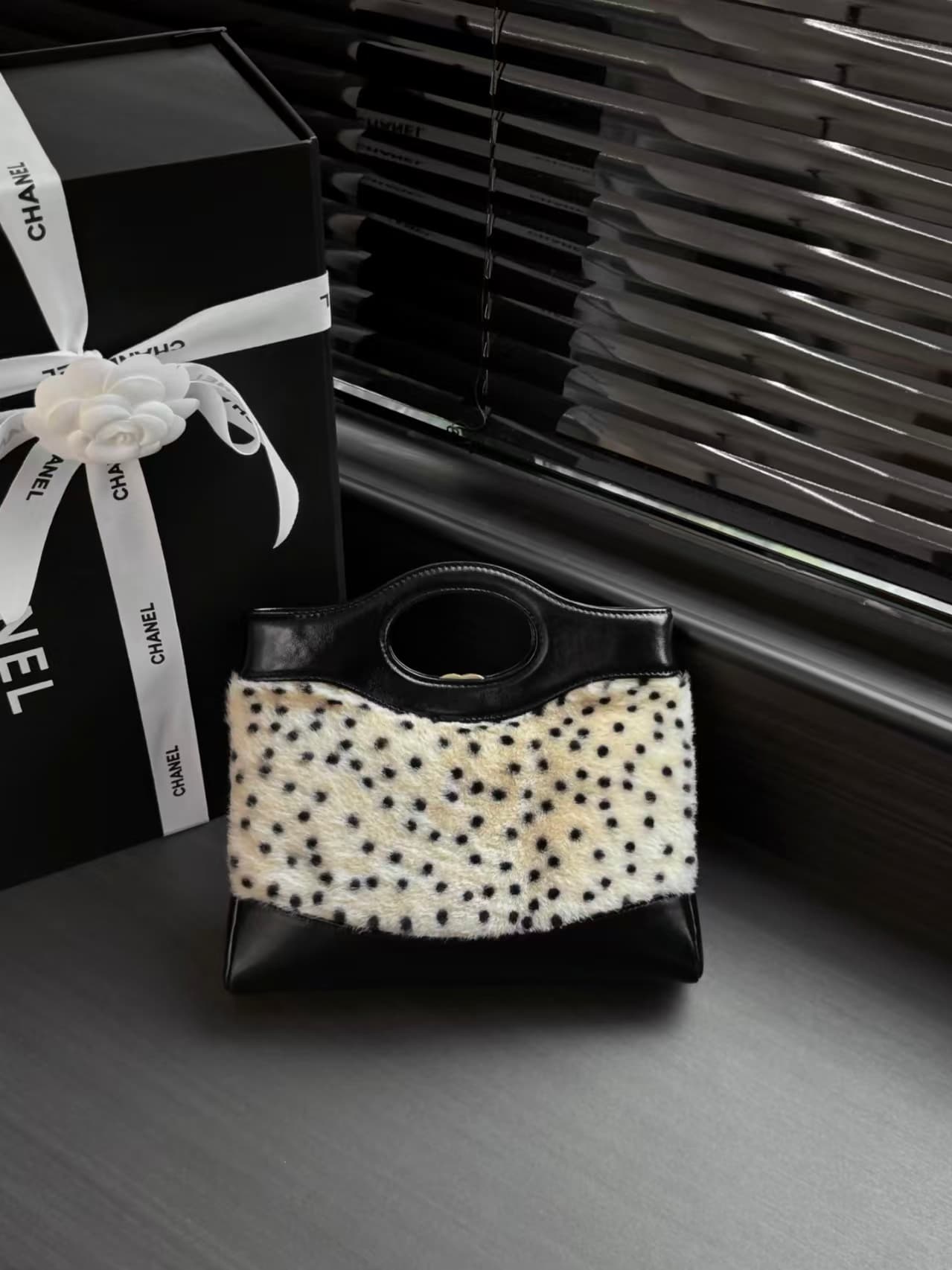 Chanel 31 SHOPPING BAG Mini AS4133 Cheetah-printed Pony Hair Gold-Tone Metal A