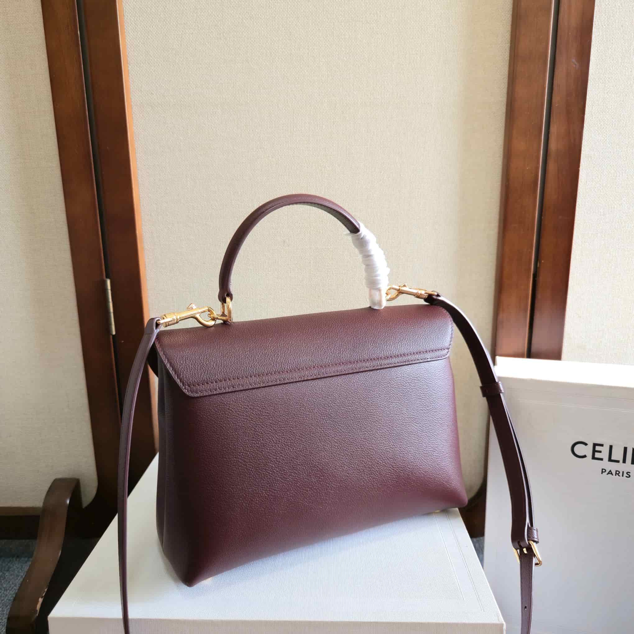 Celine Small Nino bag in Drak Brown Supple Calfskin High