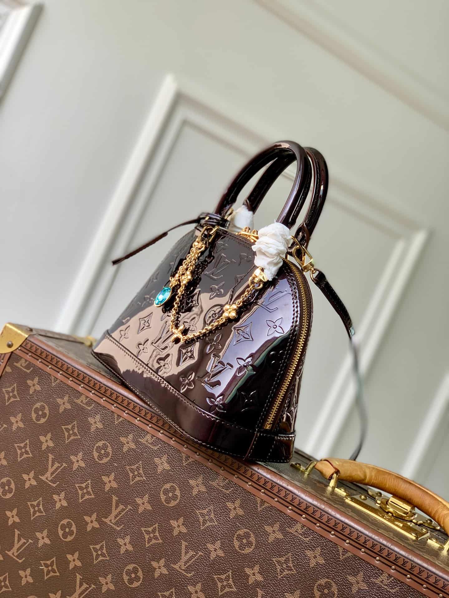 Louis Vuitton Alma BB Datewood Varnished cowhide leather M27172 High