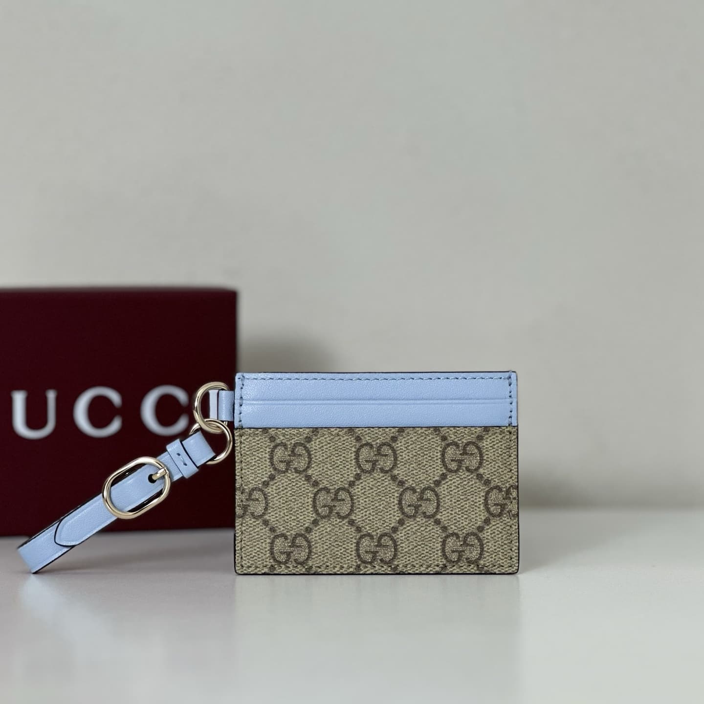 GG Emblem card case with strap 819121 High