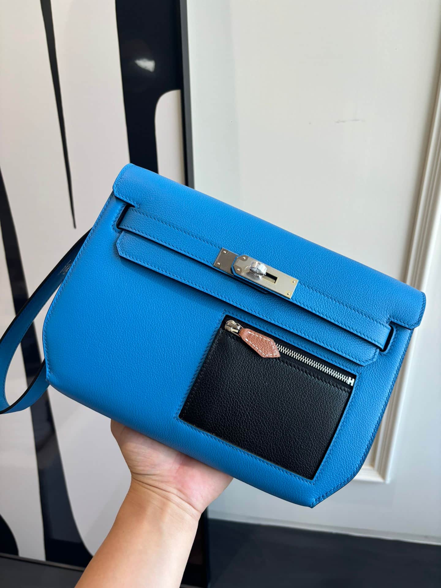 Hermes Kelly Depeches 25 Pouch Evercolor Leather WAX High