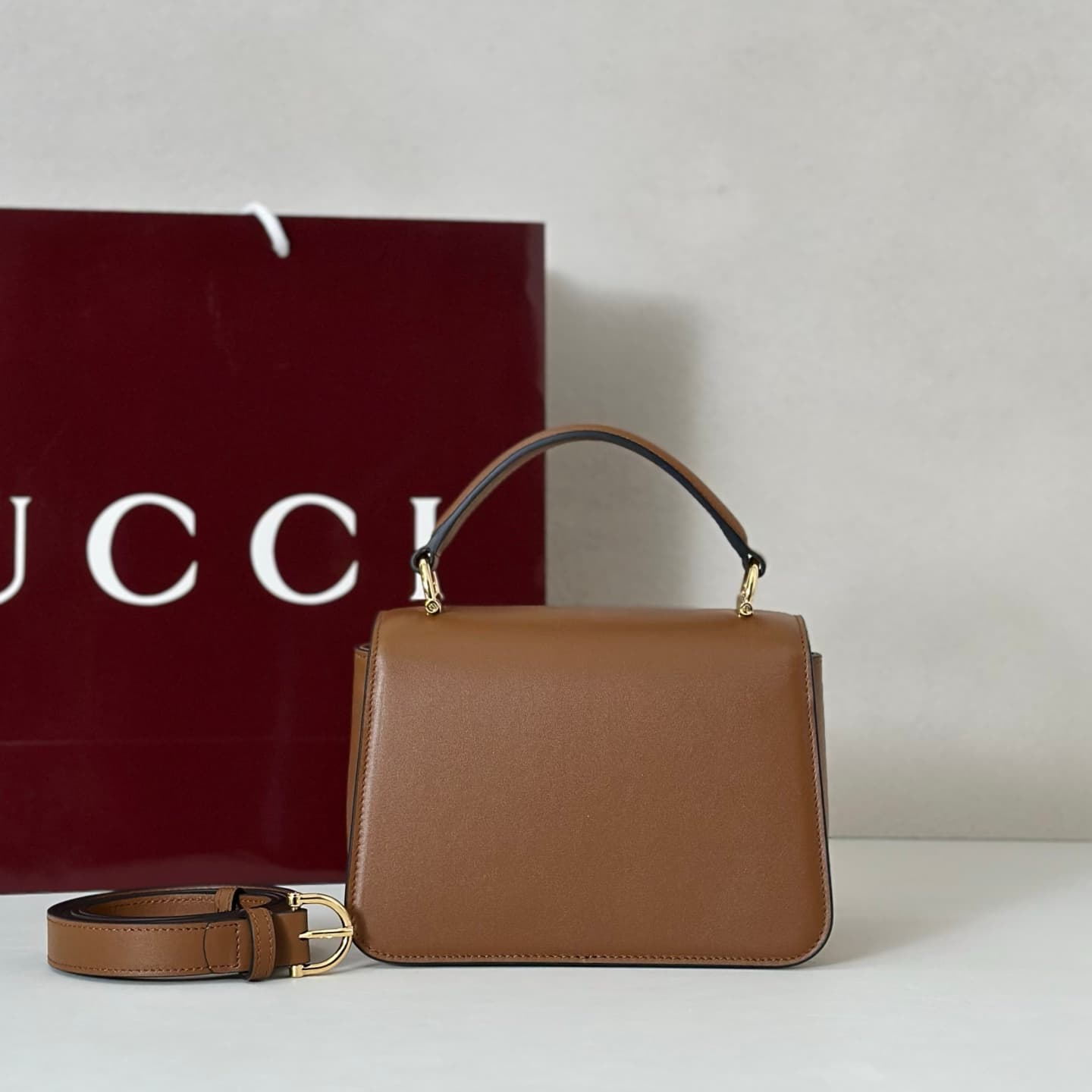 Gucci Siena small top handle bag 855536 Brown High