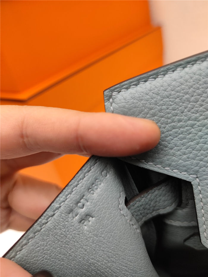 Hermes Birkin 25/30/35cm Bag Togo Leather In Blue Lin WAX High