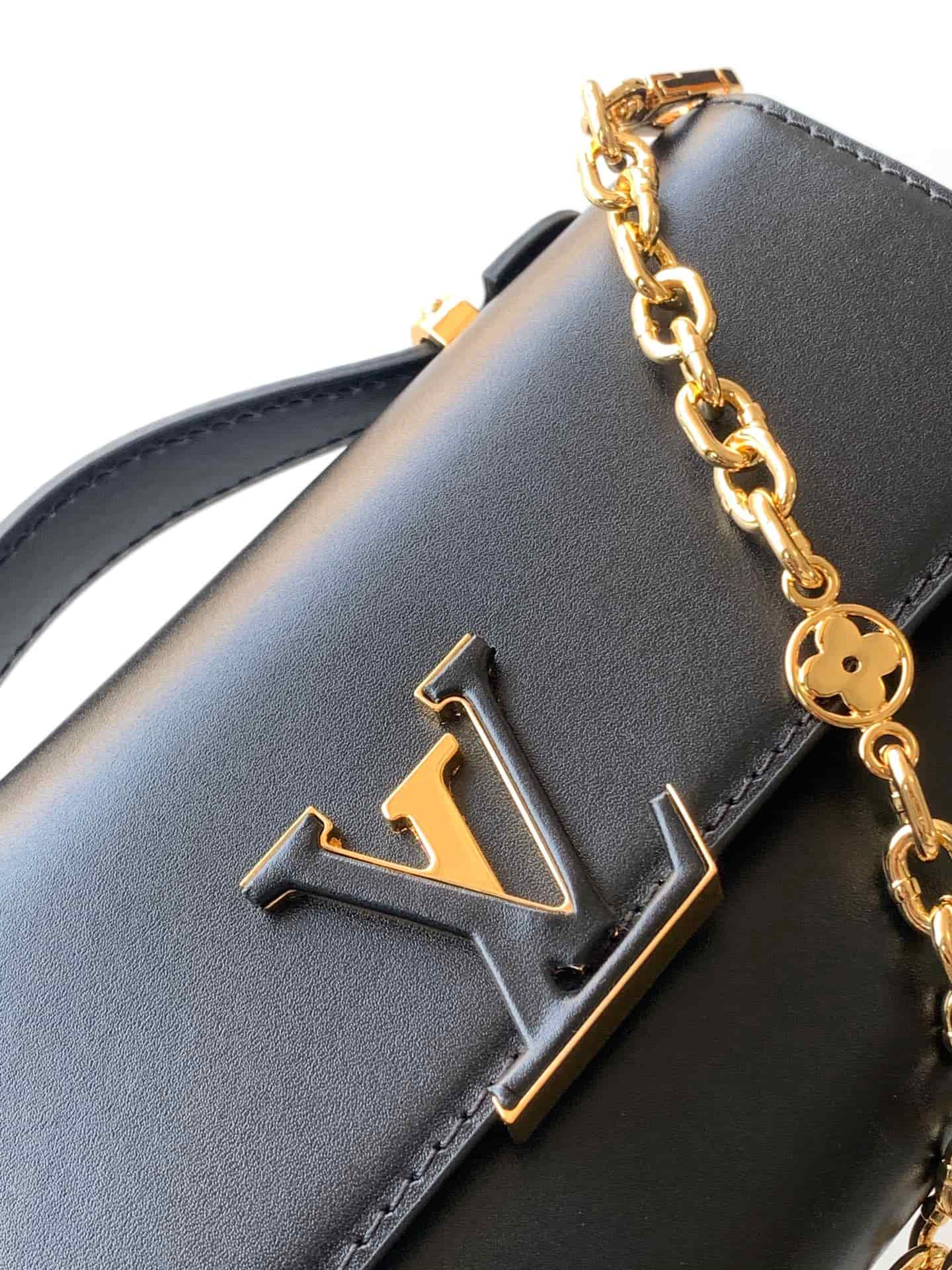 Louis Vuitton Wallet On Chain Capucines Black Calf leather M12143 High