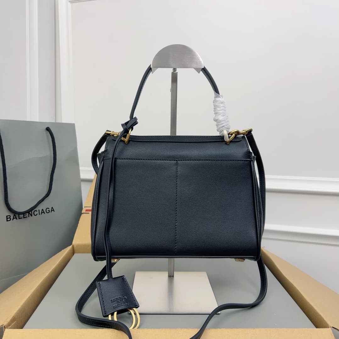 Balenciaga Rodeo Mini bag in black Smooth Calfskin Leather With Gold-Tone Metal High